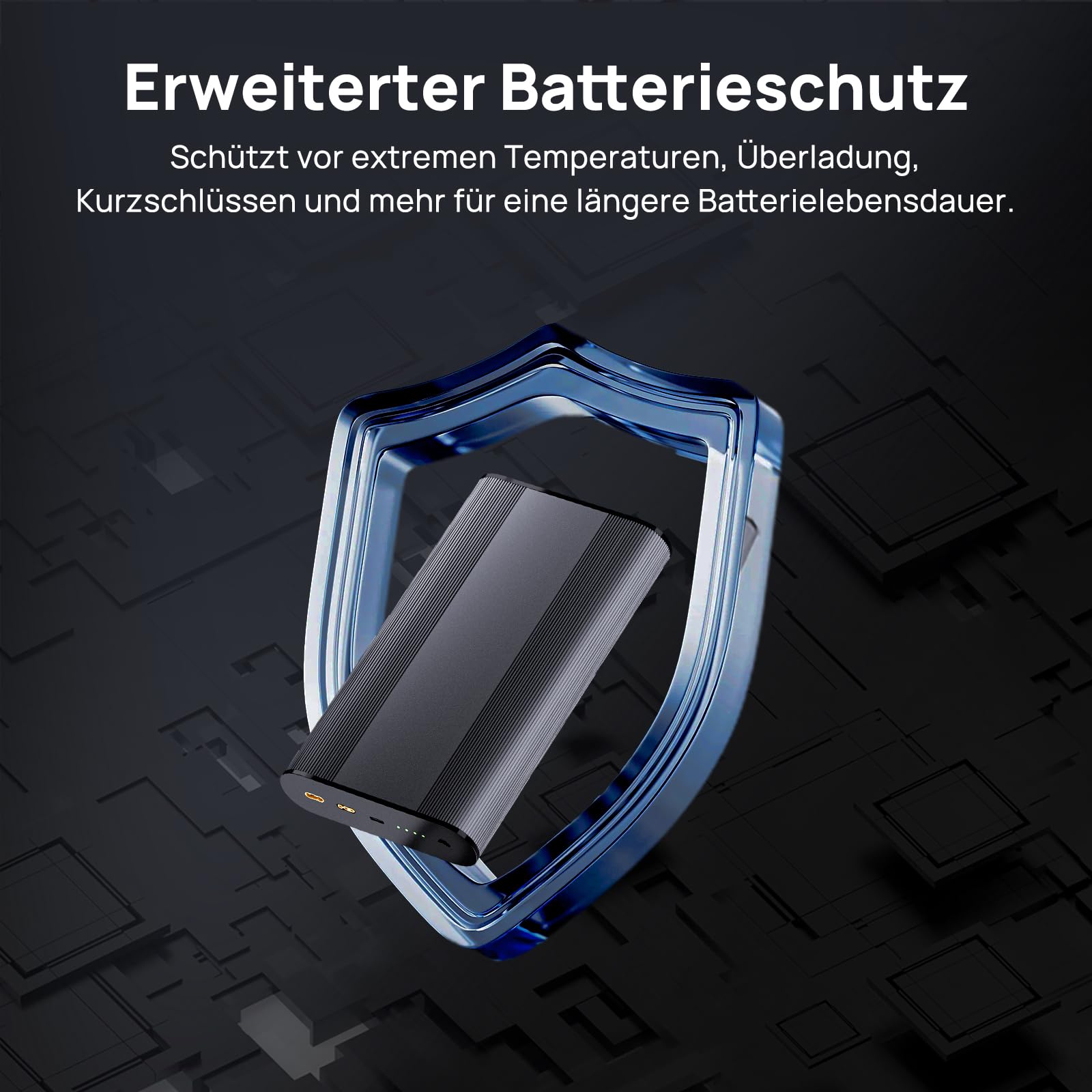 70mai Dashcam Akku Pack BL96NNX, 96Wh LiFePO4-Ersatzstromversorgung mit bis zu 30 Stunden Parkmodus, Ausgestattet mit Unterspannungsschutz, XT30+USB-C Ausgang, 7 Schutz BMS(Sicherungskasten Ladung)