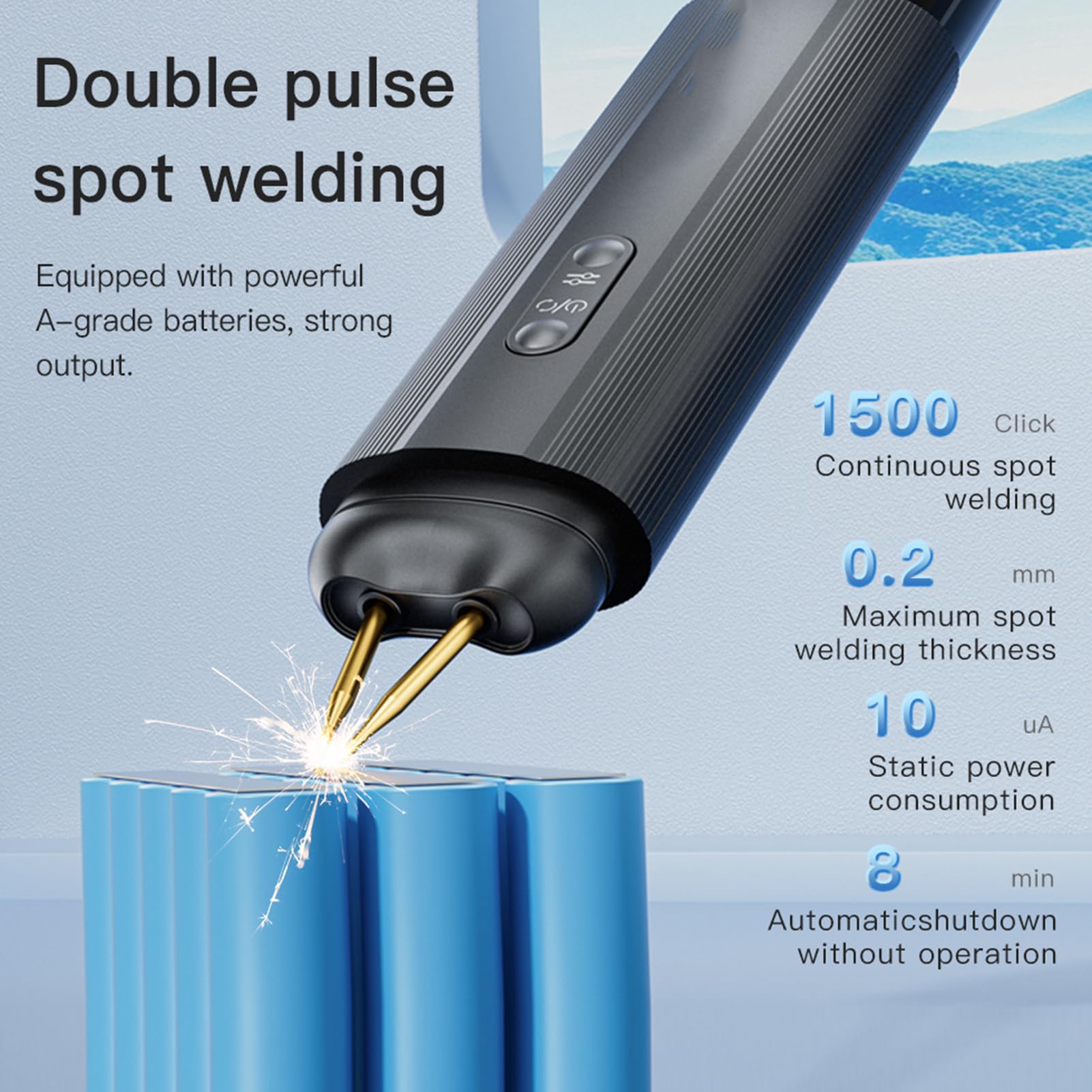 Sxhlseller Saldatrice a Punti Portatile Dual Pulse 800A con Display a