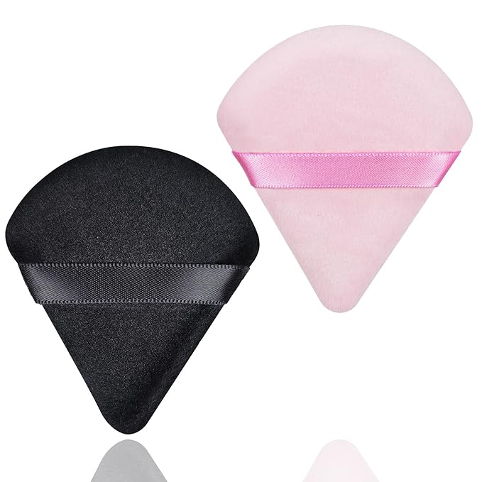 2 Pcs Triangle Powder Puff for Face Powder Soft Triangle