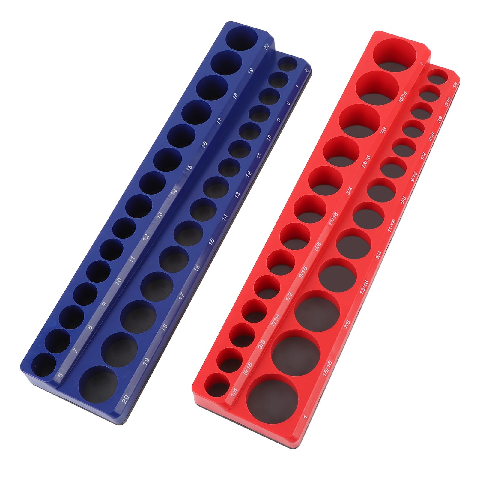 Organizer magnetico per prese elettriche, efficienti vassoi per prese metriche SAE per lavoratori di manutenzione domestica, confezione da 2
