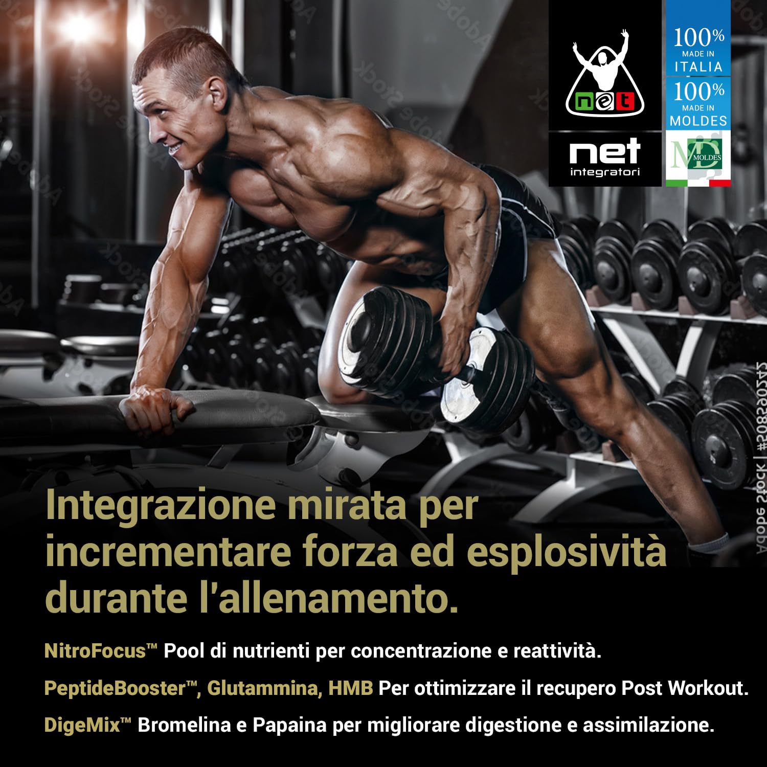 Net Integratori PRO POWER CHARGE 5 – Gusto Arancia 600g – Integratore Pre e Intra Workout con Aminoacidi Creatina e Carboidrati a rilascio differenziato e Vitamine B3 e B5 (Quali®-B)