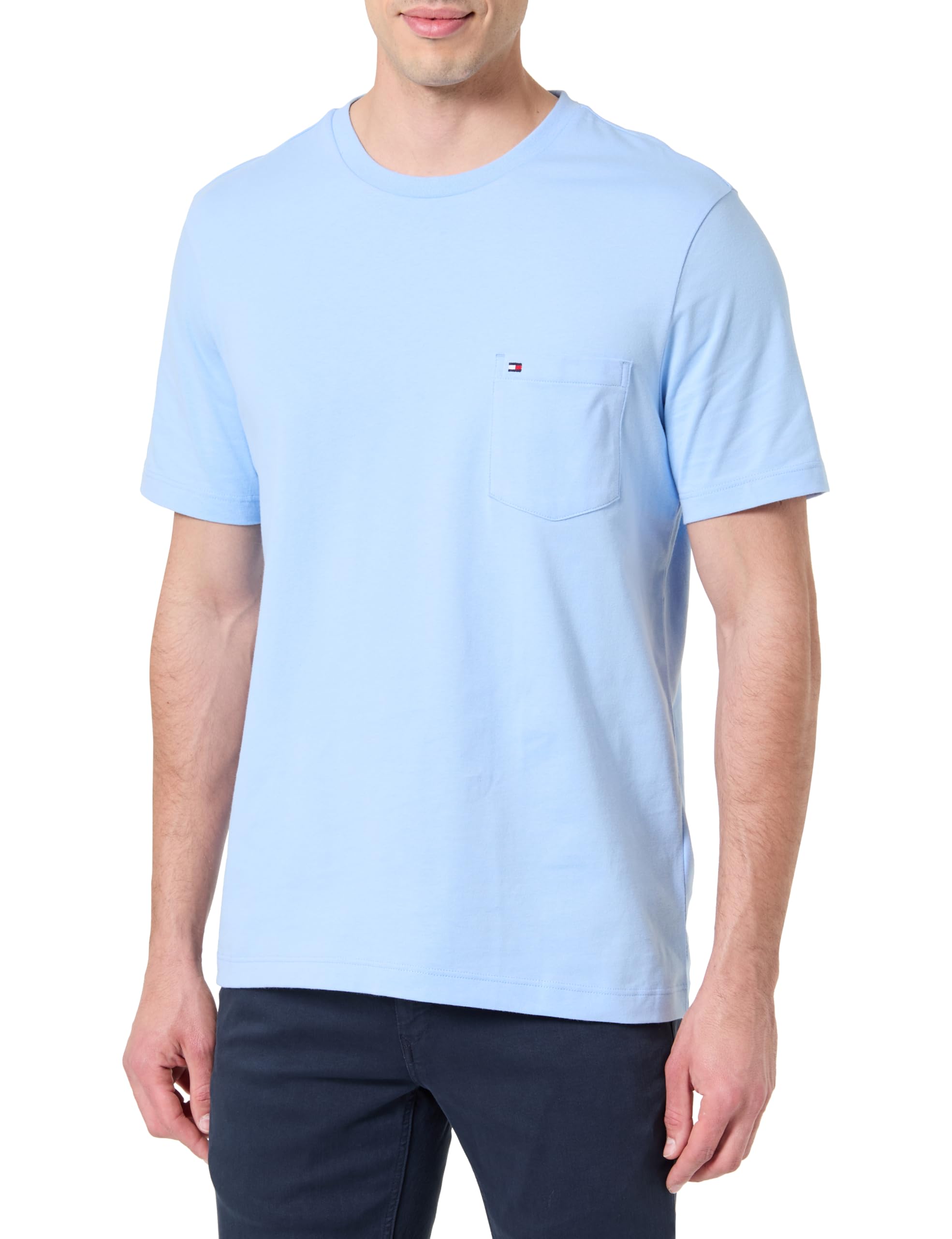 Tommy Hilfiger Herren T-Shirts Kurzarm Essential mit Brusttasche