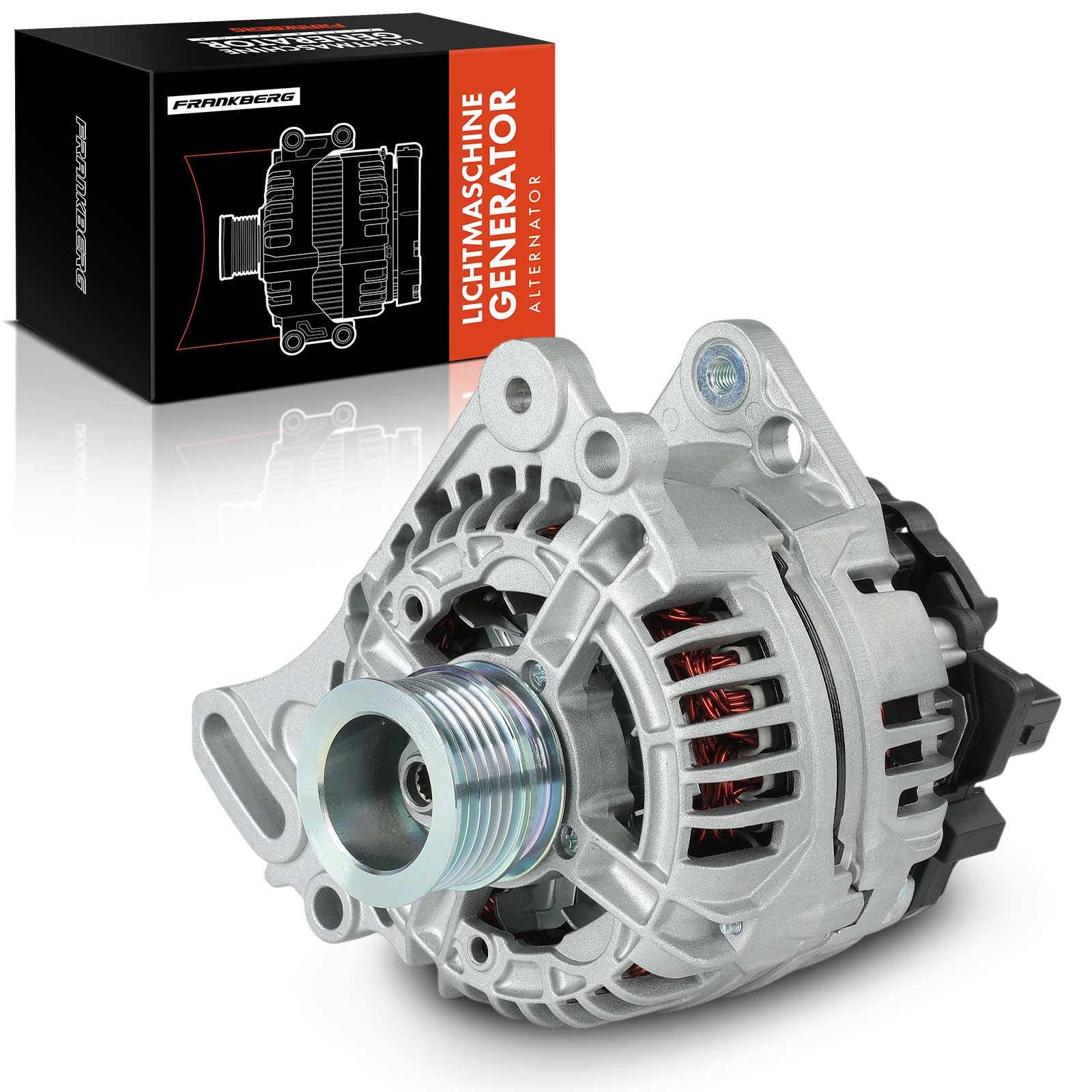 Frankberg Alternador con Polea de Rueda Libre 70A 12V 2 Polos 037903025G