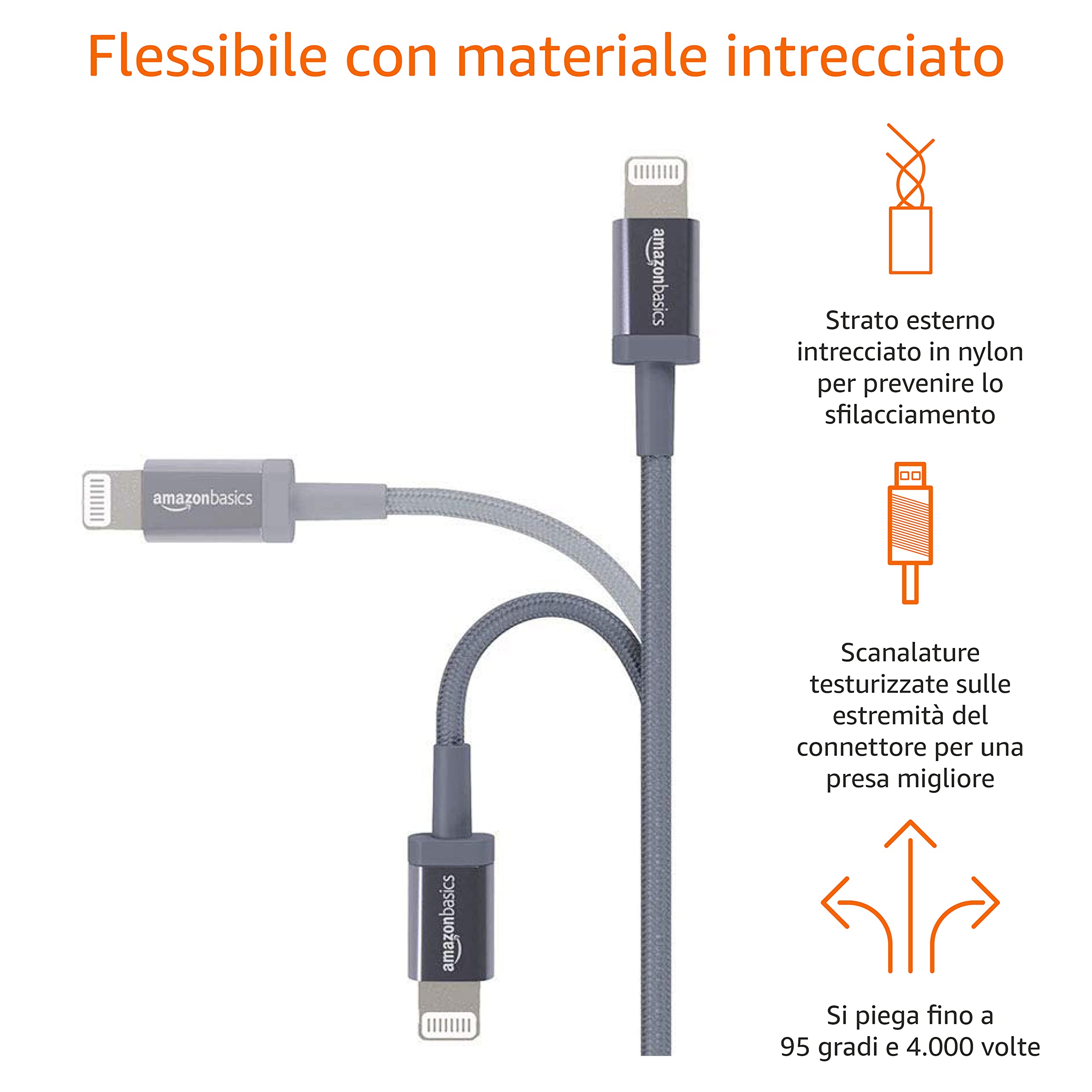 Cavo USB A Per IPhone Certificato MFi Con Perline - Ricarica Veloce 0.9m, Elegante Per Ragazze, Rosa - 2