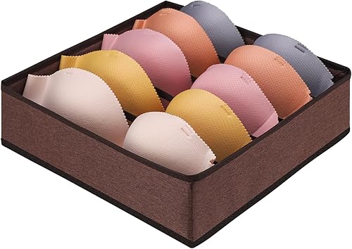 Miniatura 8 de Organizador de ropa para cajones debajo del gabinete, cubos de almacenamiento plegables de 5 celdas, organizador de cajones de ropa interior, cajas