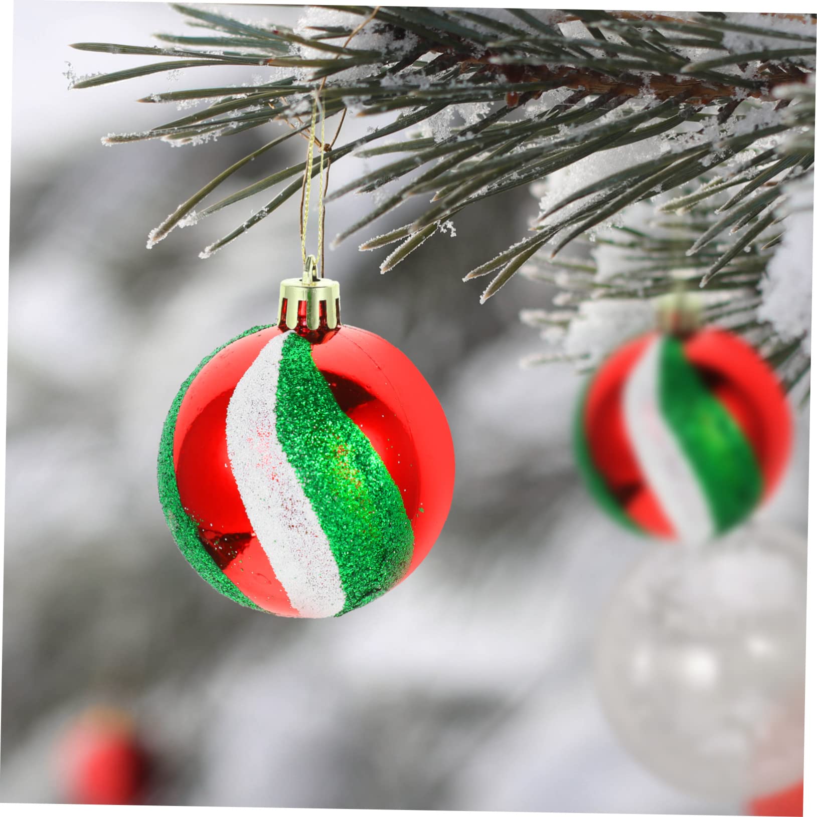 Alipis 48stücke Weihnachtskugeln Rot Grün Und Weiß Glänzende Christbaumdekorationen Für Festliche Anlässe Hängende Ornamente Für Weihnachtsbaum Weihnachtsdeko Weihnachtsfeier
