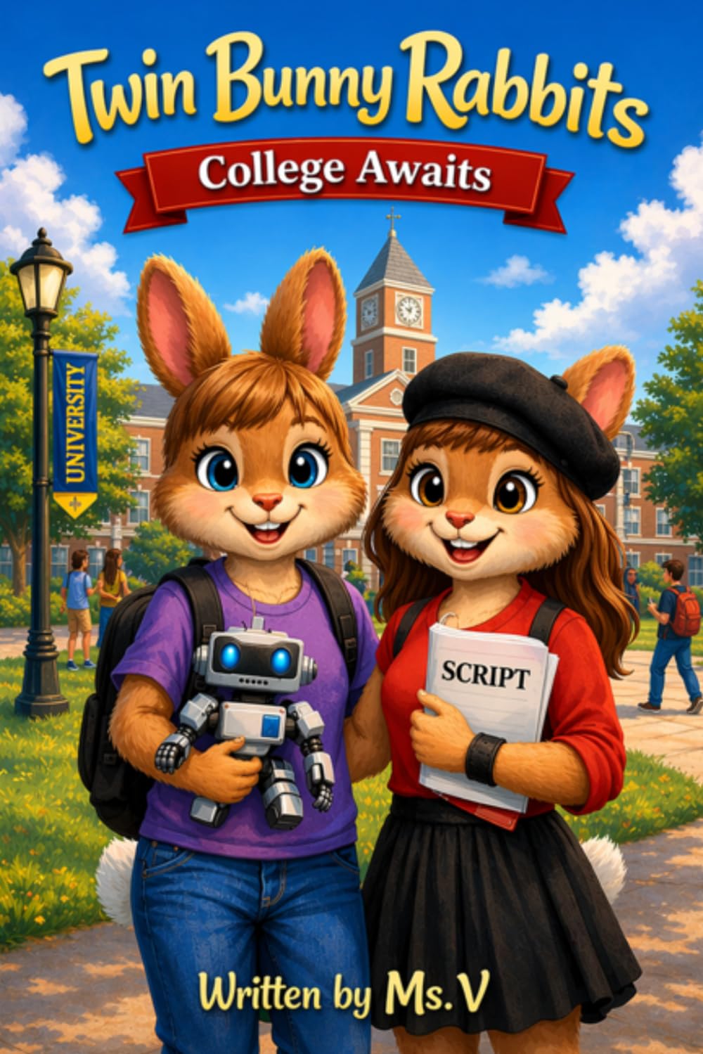Twin Bunny Rabbits: College awaits