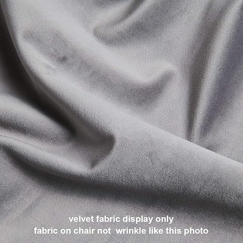 Miniatura 6 de DUHOME Juego de 2 sillas de bar de terciopelo, taburetes de terciopelo, sillas modernas para mostradores, taburetes de cocina, bar, color gris