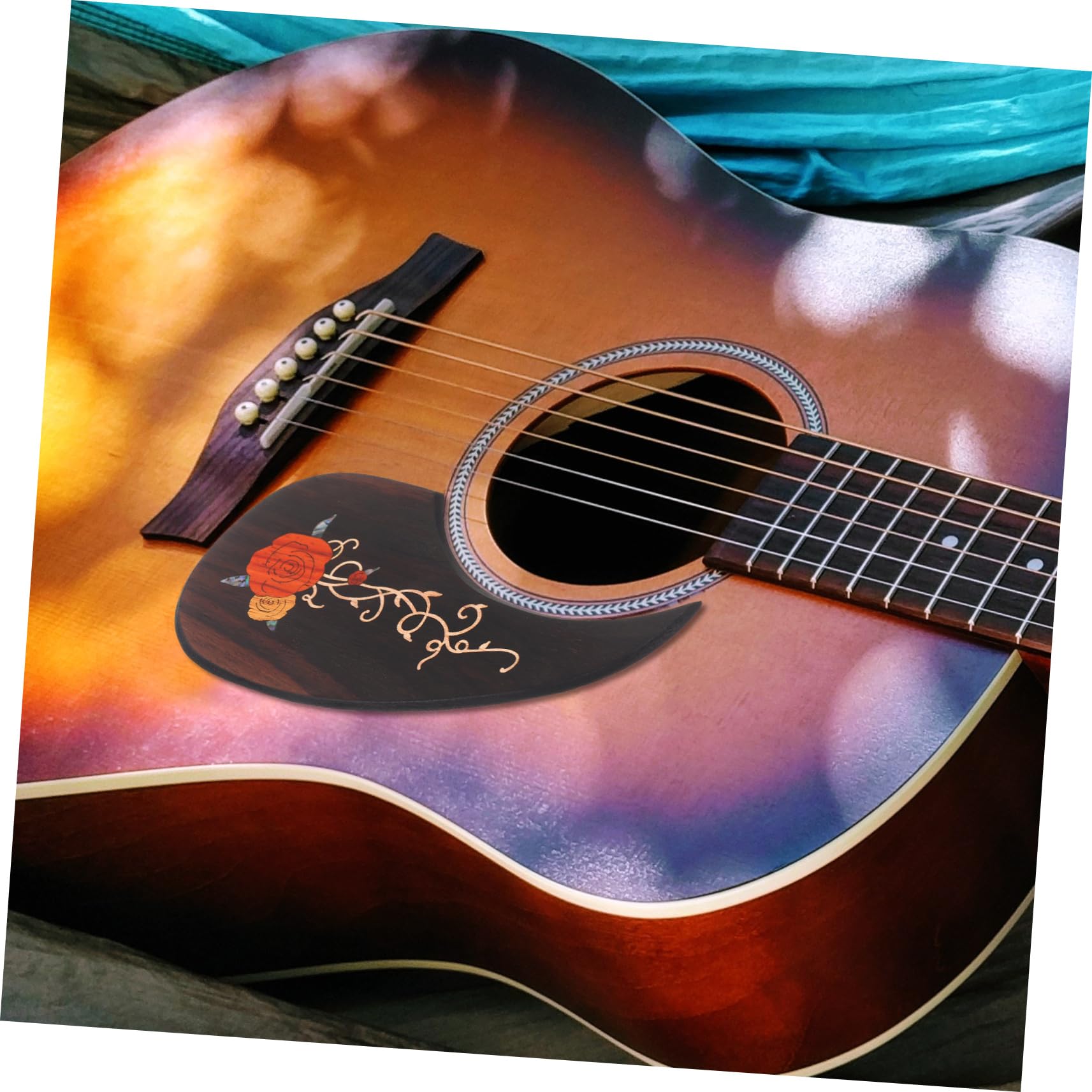 SUPVOX 4 Piezas Golpeador De Guitarra Pastilla De Guitarra Pastillas De Guitarra Púas De Guitarra Para Guitarra Eléctrica Guitarra Electrica Tablero De Guitarra Mosaico Palo De Rosa