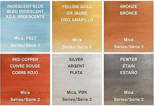 Miniatura 6 de Winsor & Newton Cotman - Juego de pintura de acuarela, 6 colores metálicos, tubos de 0.27 onzas líquidas