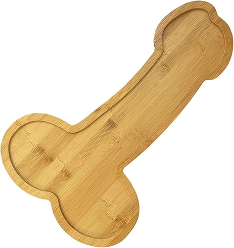 Tablero de embutidos grande de madera de bambú plato de aperitivo plato único para servir divertidos regalos de broma de charcutería regalos del día