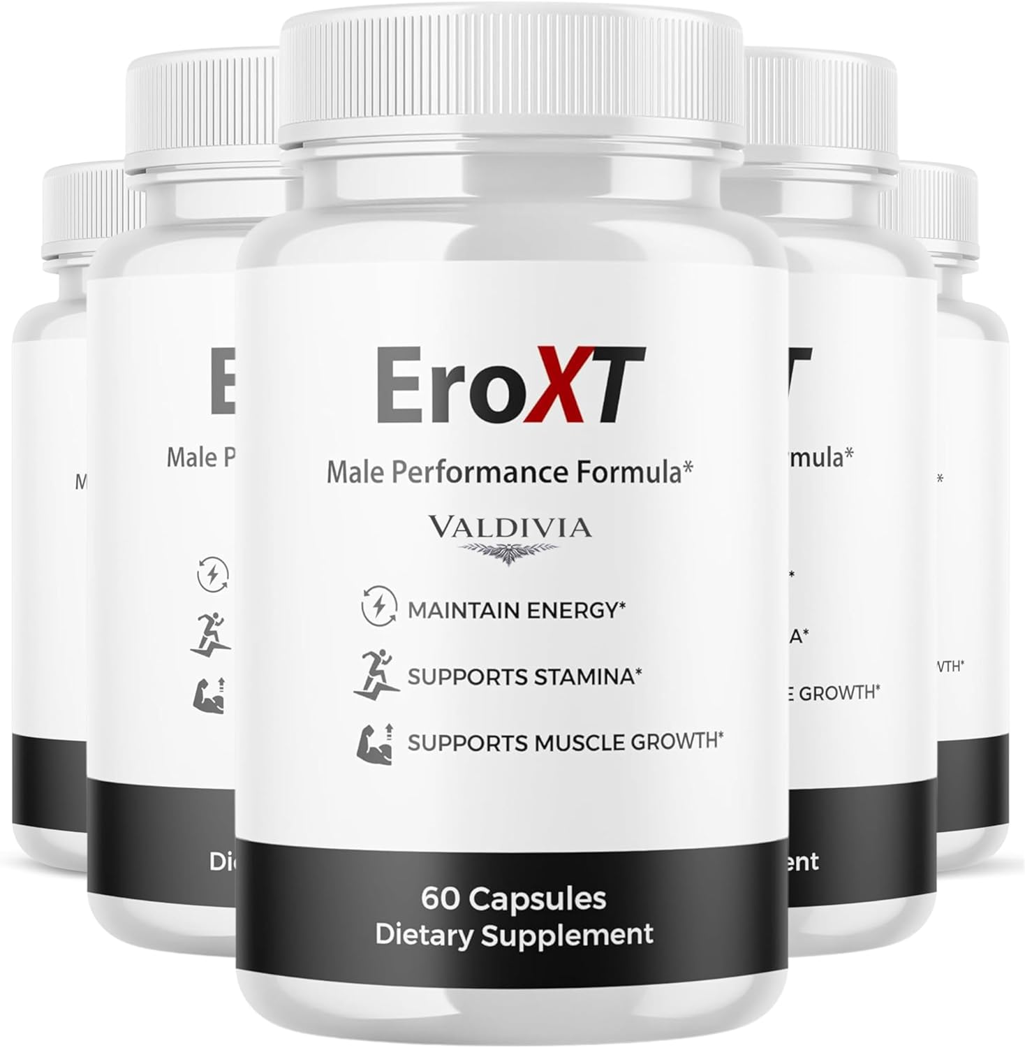 (5 Pack) EroXT Capsules, Official Ero XT with All Natural Ingredients, Advanced Overall Health and Wellness Vitamin Supplement Formula for Maximum Strength Multivitamin Support (300 Capsules)