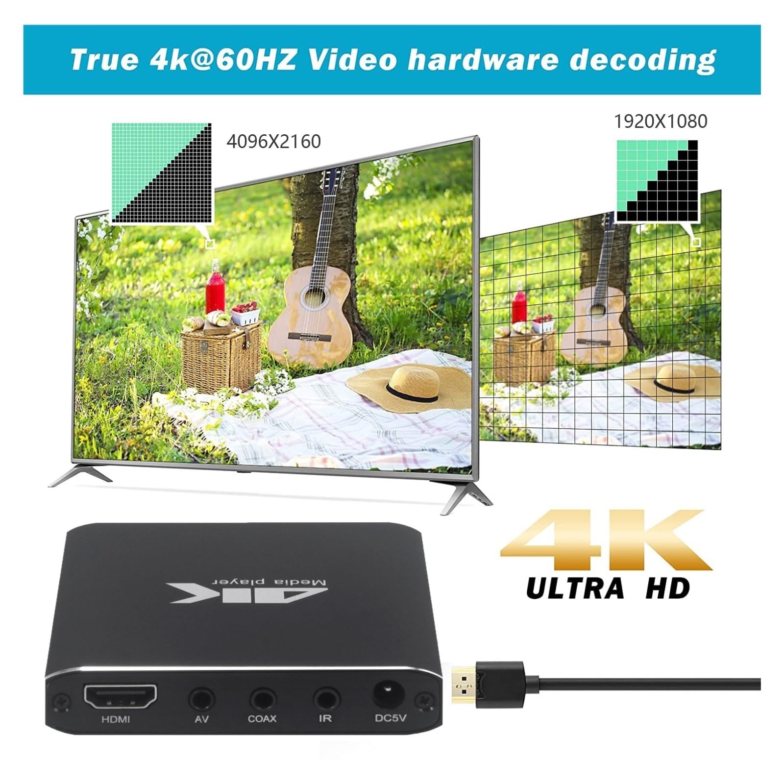 Odtwarzacz multimedialny Odtwarzacz reklamowy Automatyczne odtwarzanie w pętli z dyskiem Odtwarzacz multimedialny HD 1080P