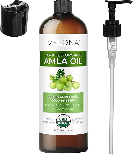 Miniatura 6 de velona Aceite de Amla orgánico certificado por USDA - 16 onzas  Aceite portador 100% puro y natural  Virgen extra, sin refinar, prensado en frío