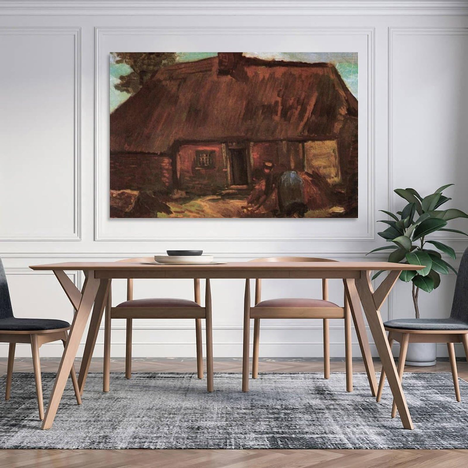 Amazon.co.jp: フィンセント・ファン・ゴッホ 小屋と農婦が絵を