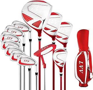 Golfcue stick,beginnercue stick， ladies，12 steel shafts，Red，Steel shafts,Low center of gravity design, Solid touc,Great Golf Gift