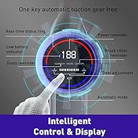 Vista 2 de Nicebay Cordless Vacuum Cleaner, 25Kpa Brushless Motor Cordless Stick Vacuum,Digital Touchscreen&Smart Induction Auto-Adjustment, 4 in 1 Lightweight