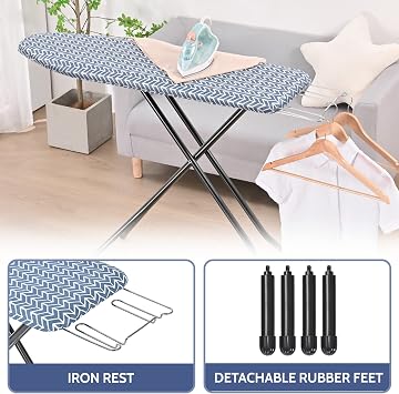 APEXCHASER Foldable Ironing Board Full Size 43x13, 7level Height Adjustable