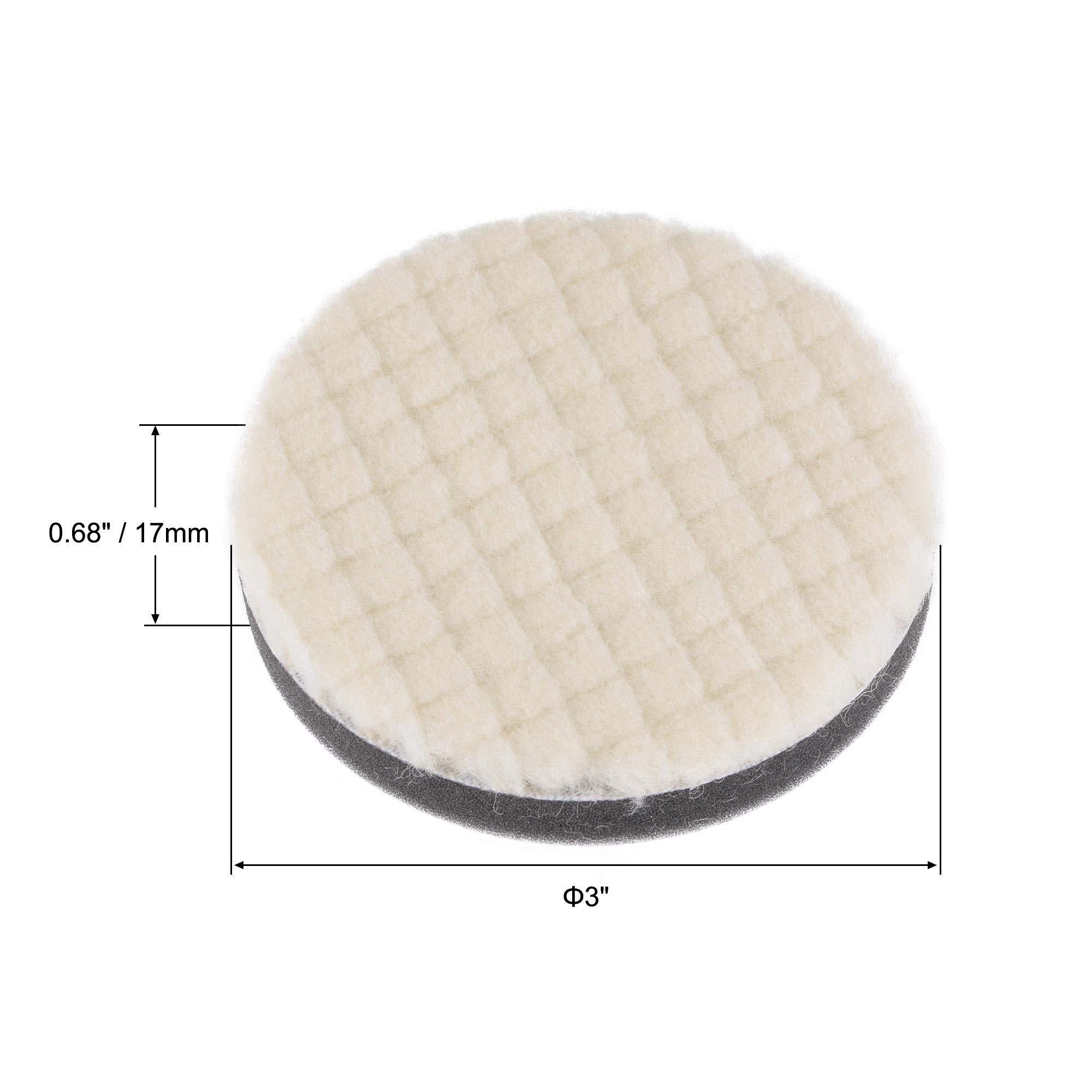6" Wool Felt Sponge Polishing Pad Hook And Loop With Hole Coarse Polishing 2PC