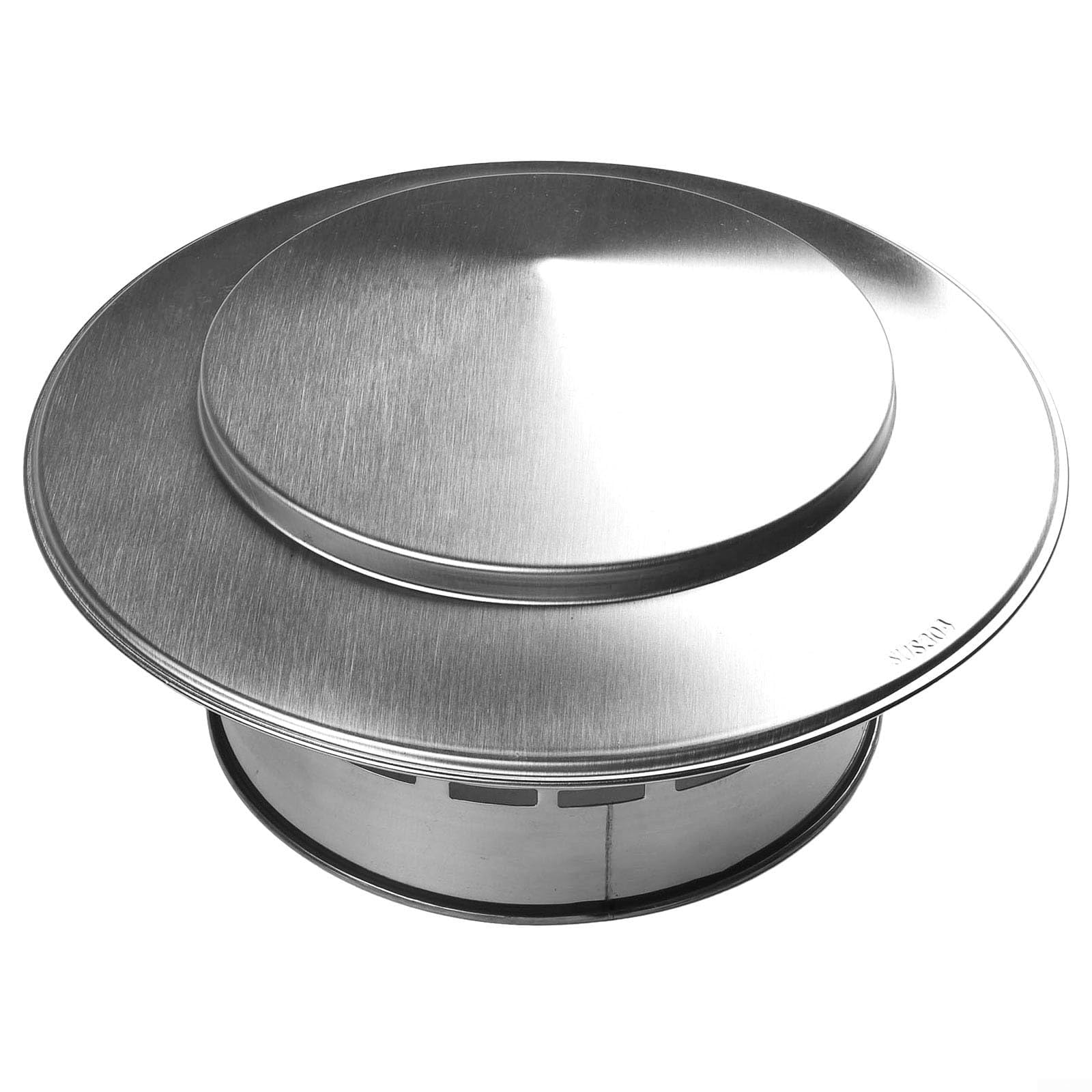 GKSNCJSMF Stainless Steel Chimney Cover Vent Cap for Roof Exhaust Flue and Outdoor Wall Vent, Weatherproof 304 Steel Rain Guard for Ventilation Ducts and Extractor(160mm)