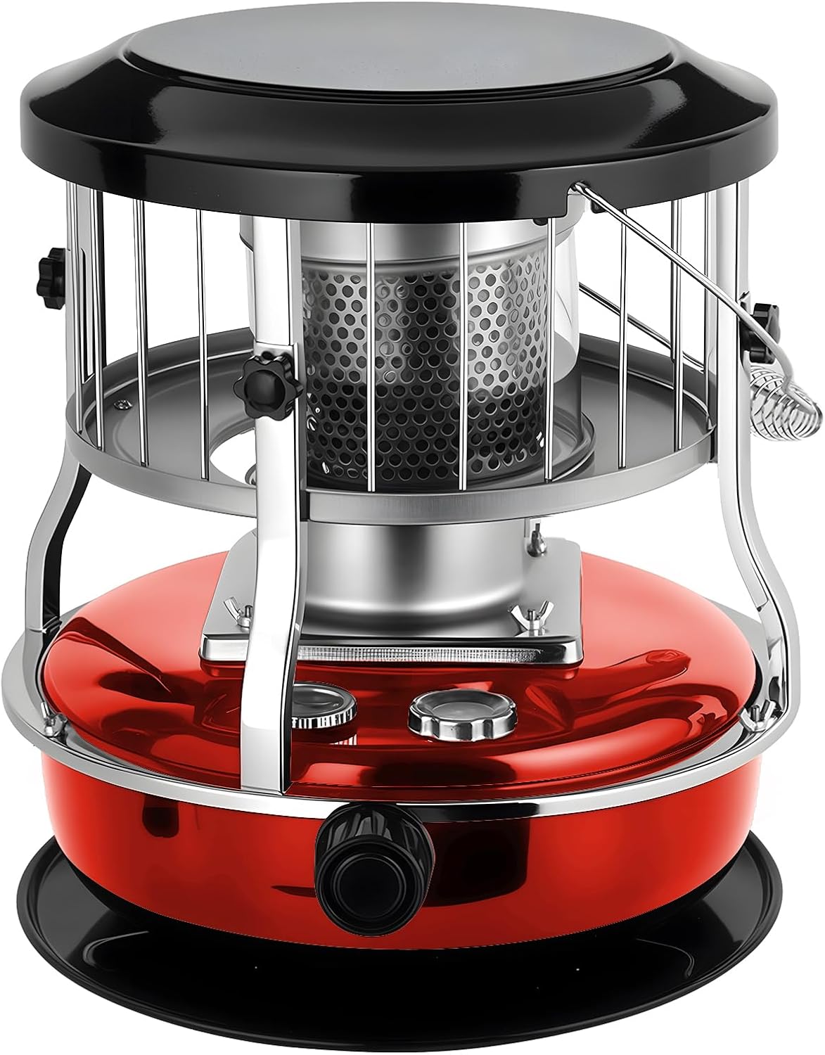 2 in 1 Portable Kerosene Heater & Stove,Non-Electric heaters for Indoor Outdoor Use, Heater for Camping, Hunting, Cooking, Home, Garage, and Emergency Preparedness (Red)