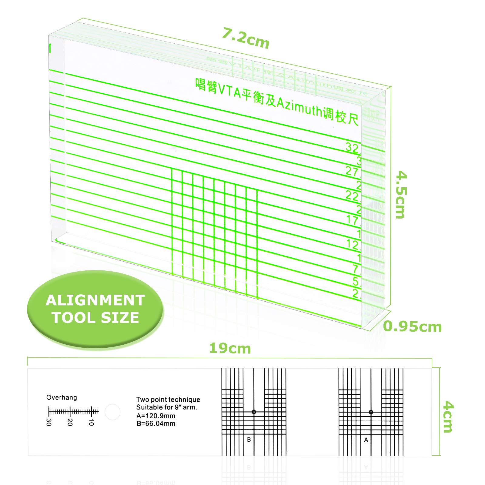 Buy Protractor VTA Set, Turntable Phonograph LP Phonograph Cartridge