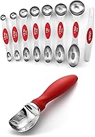 Vista 1 de Spring Chef Cuchara de helado y cucharas medidoras magnéticas - Rojo