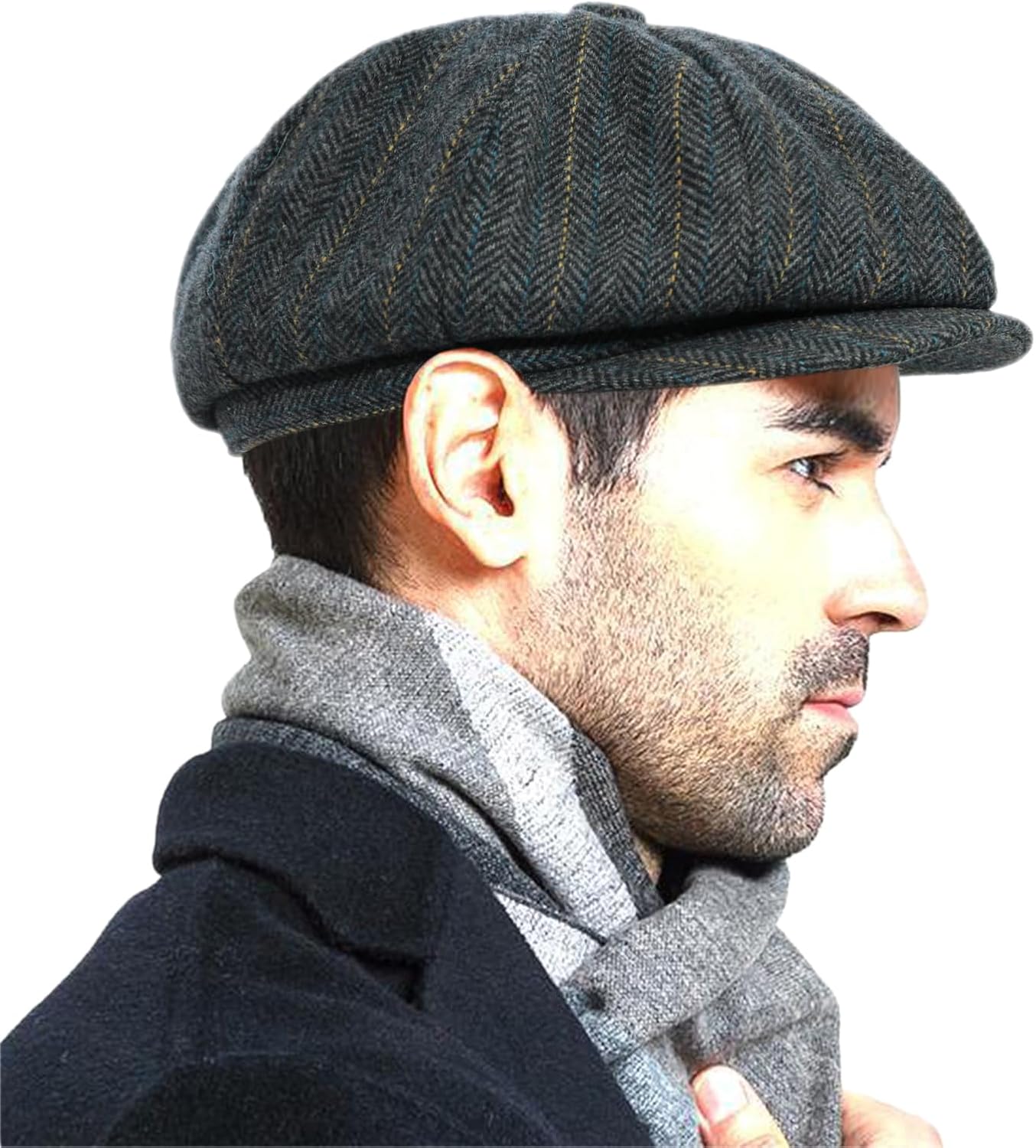 Fashion Men’s Classic Newsboy Gatsby Hat Blend Wool Vintage Flat Ivy Cabbie Cap Boyfriend Gifts(Medium/Large/X-Large) - Image 2