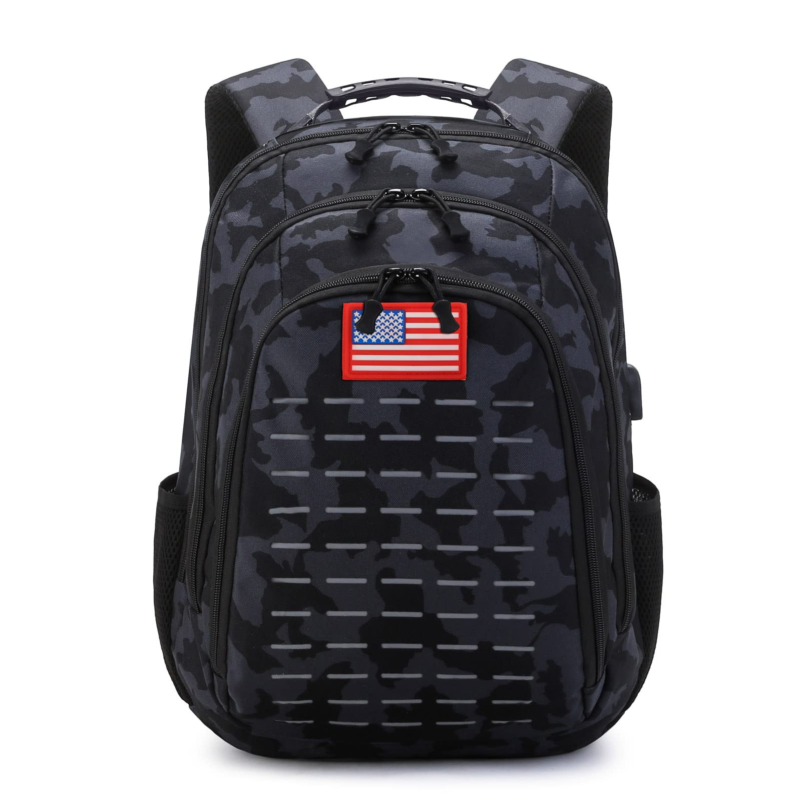 Yuanhees Camo Backpack for boys, Teen Boys Backpacks for School,Camo Bookbag for kid,Small Tactica Backpack for outdoor,with USB Charging Port,40L