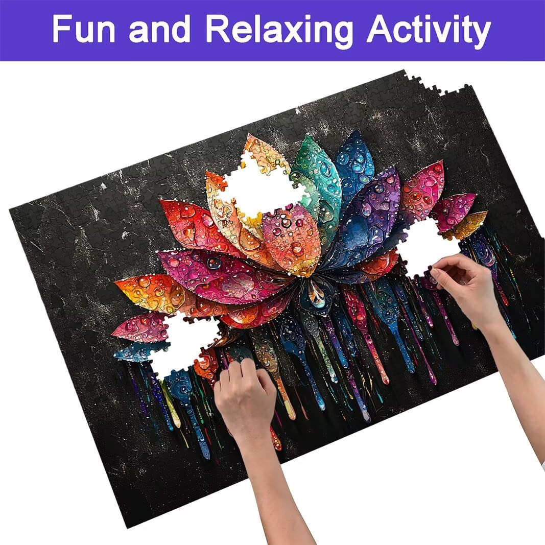 Puzzle 2000 Pezzi Arte per Adulti e Ragazzi, Puzzle Fiori in Legno per Adulti, Puzzles 2000 Pezzi Mandala Impegnativo per Tutta la Famiglia, Puzzles con Scatola per Decorazioni Casa, Regalo, -7049