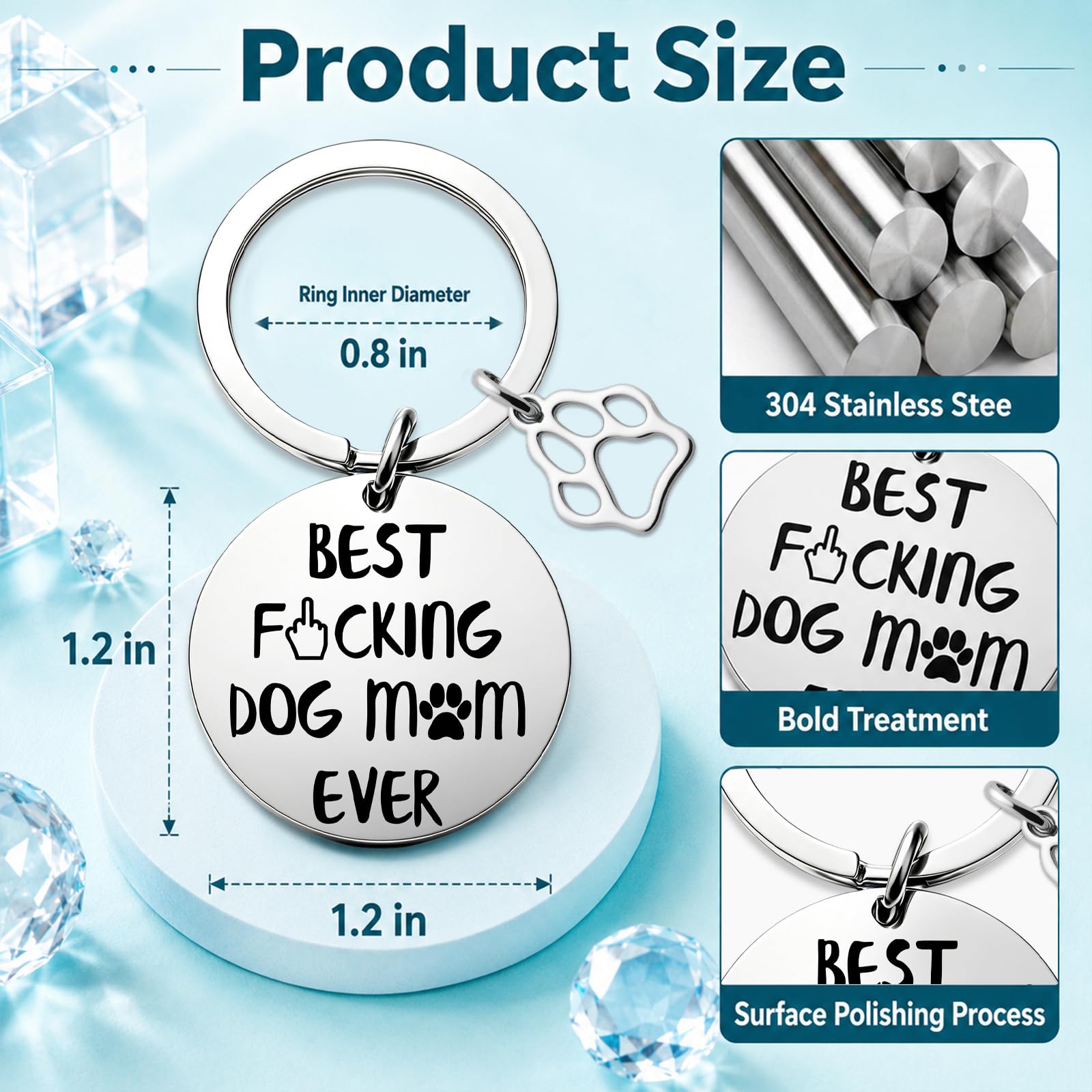 Hunde-Schlüsselanhänger, Geschenk für Hundeliebhaber, Frauen, Teenager, Mädchen, lustiges Haustierbesitzer, Geschenk für Hundebesitzer, Geschenk für Hundebesitzer, Geschenk für Hundebesitzer, Geschenk