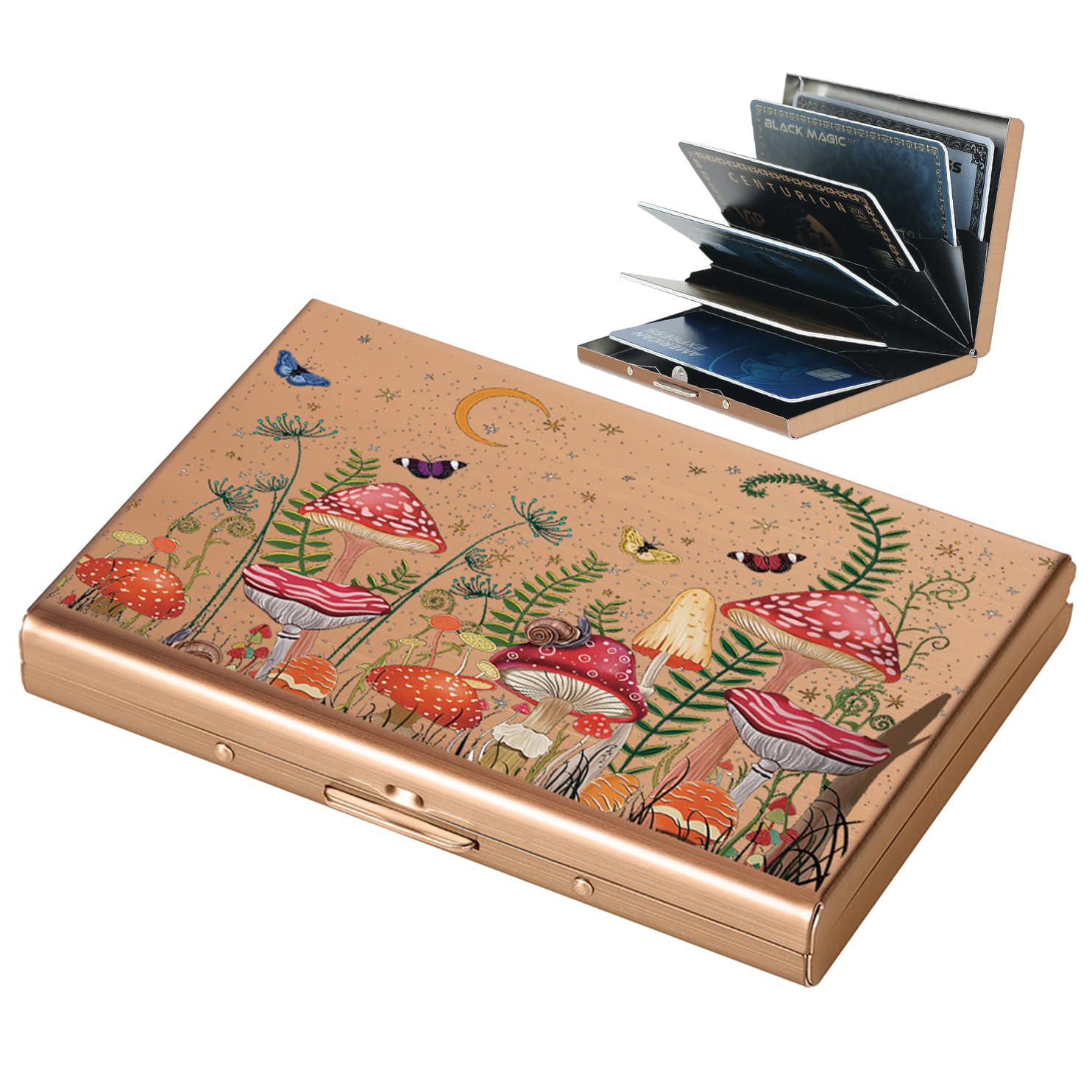 BONSYL® Credit Card Holder, RFID Blocking Slim Metal Credit Card Wallet, with Card Slots, for Women and Men. | RFID Blocking, Slim, 6 Card Slots