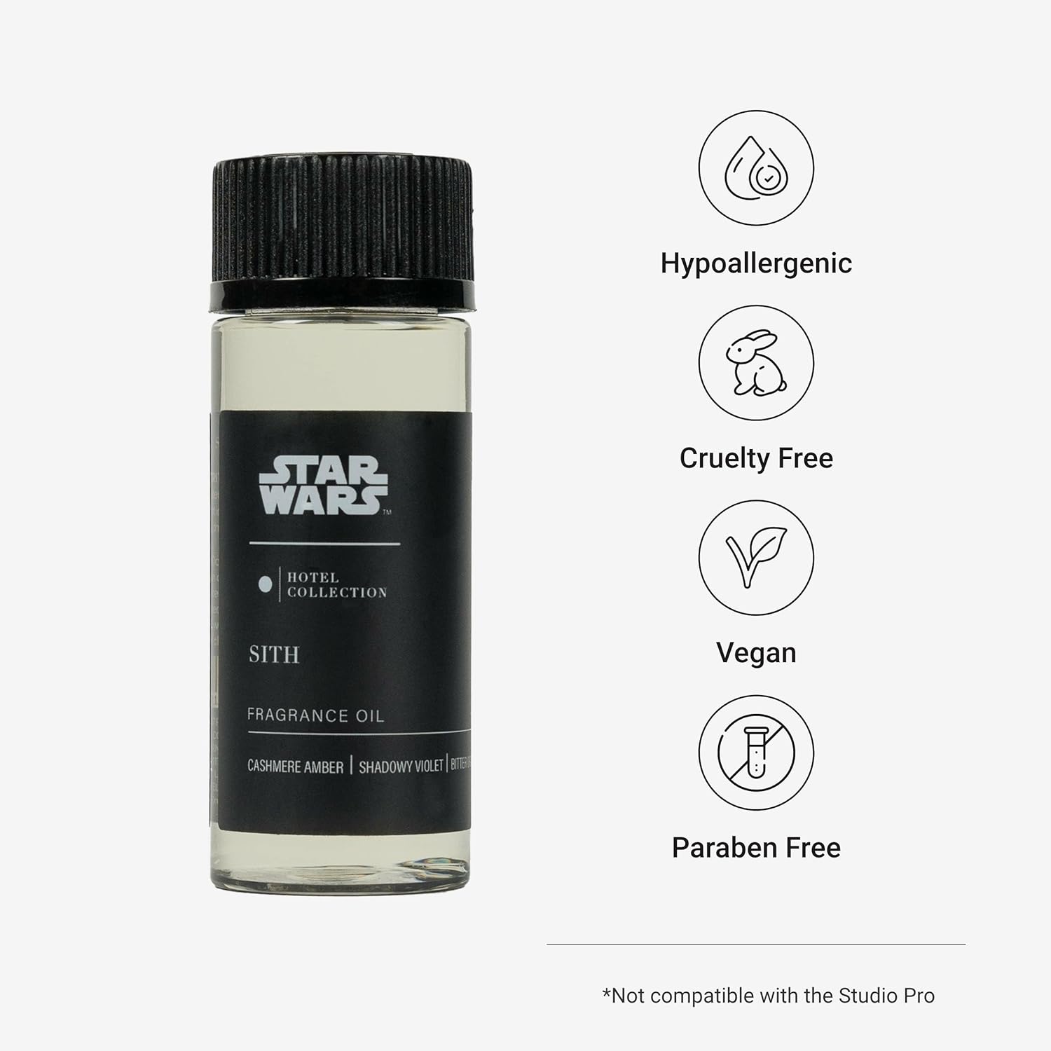 Hotel Collection | Star Wars ™ - Sith Fragrance Oil | Dark Side | Luxury Essential Oil Diffuser | Aromatherapy Scent Diffuser Oil | Cashmere Amber, Shadowy Violet and Bitter Orange 1.7 fl oz, 50 mL