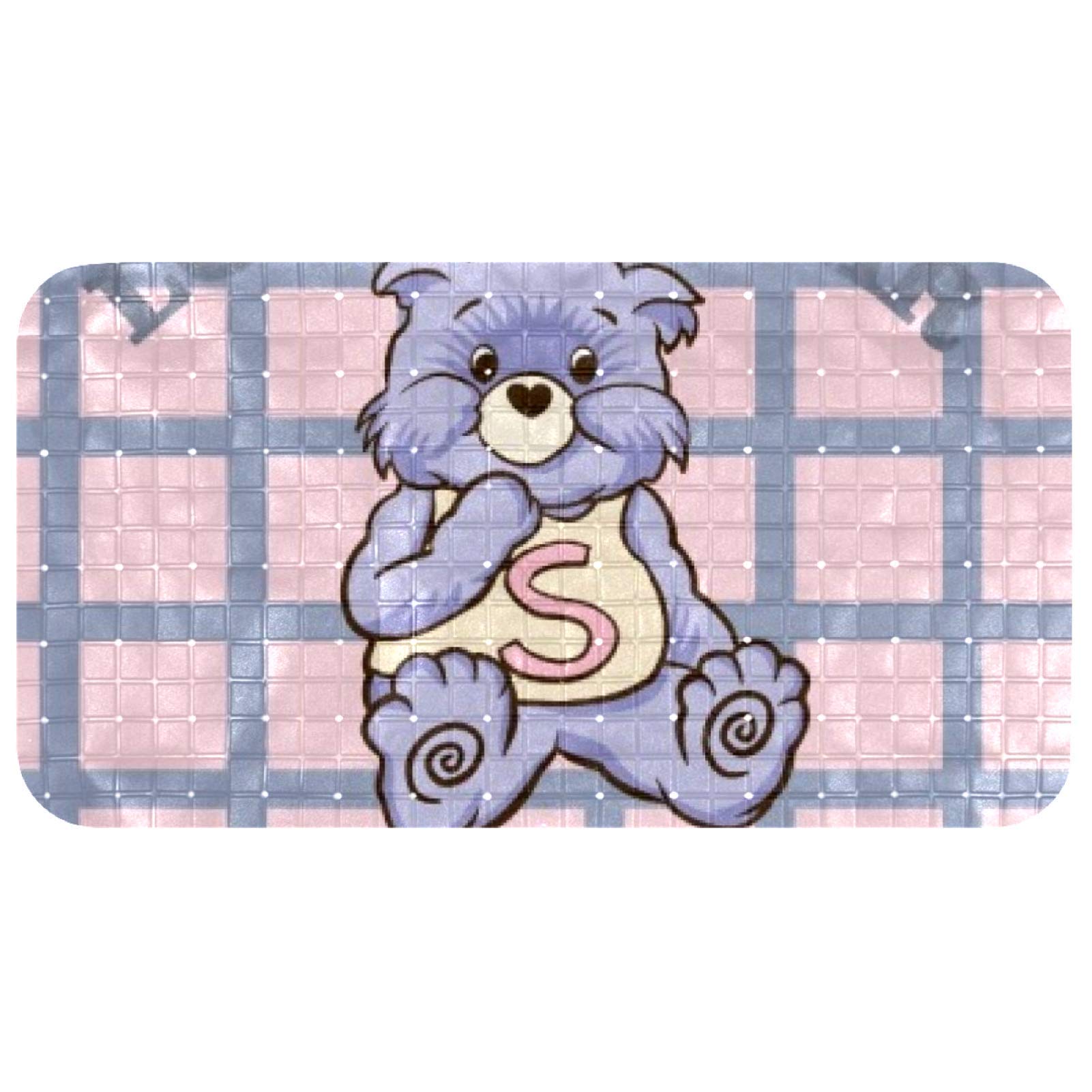 Tapis de bain en PVC Tubmats Original motif ours violet clair 37x68 cm