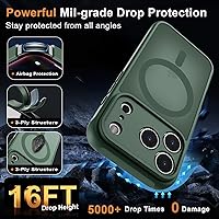 Vista 208 de MOCCA - Funda magnética resistente para iPhone XR de 6.1 pulgadas, compatible con MagSafe, funda con protección contra caídas de grado militar