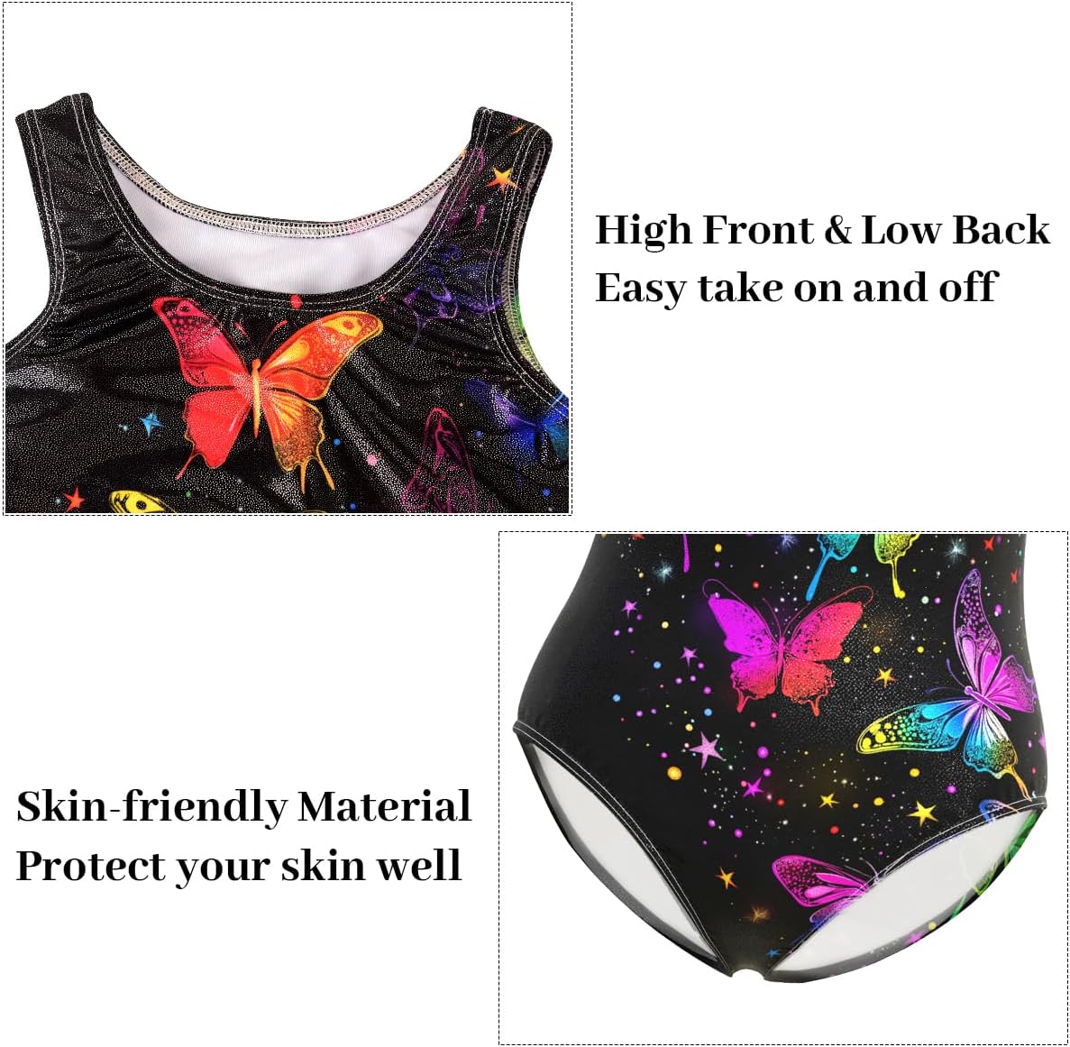 MOLLDAN Girls Gymnastics Leotard Athletic Biketard Unitard Tumbling Activewear Outfits for kids - Image 3