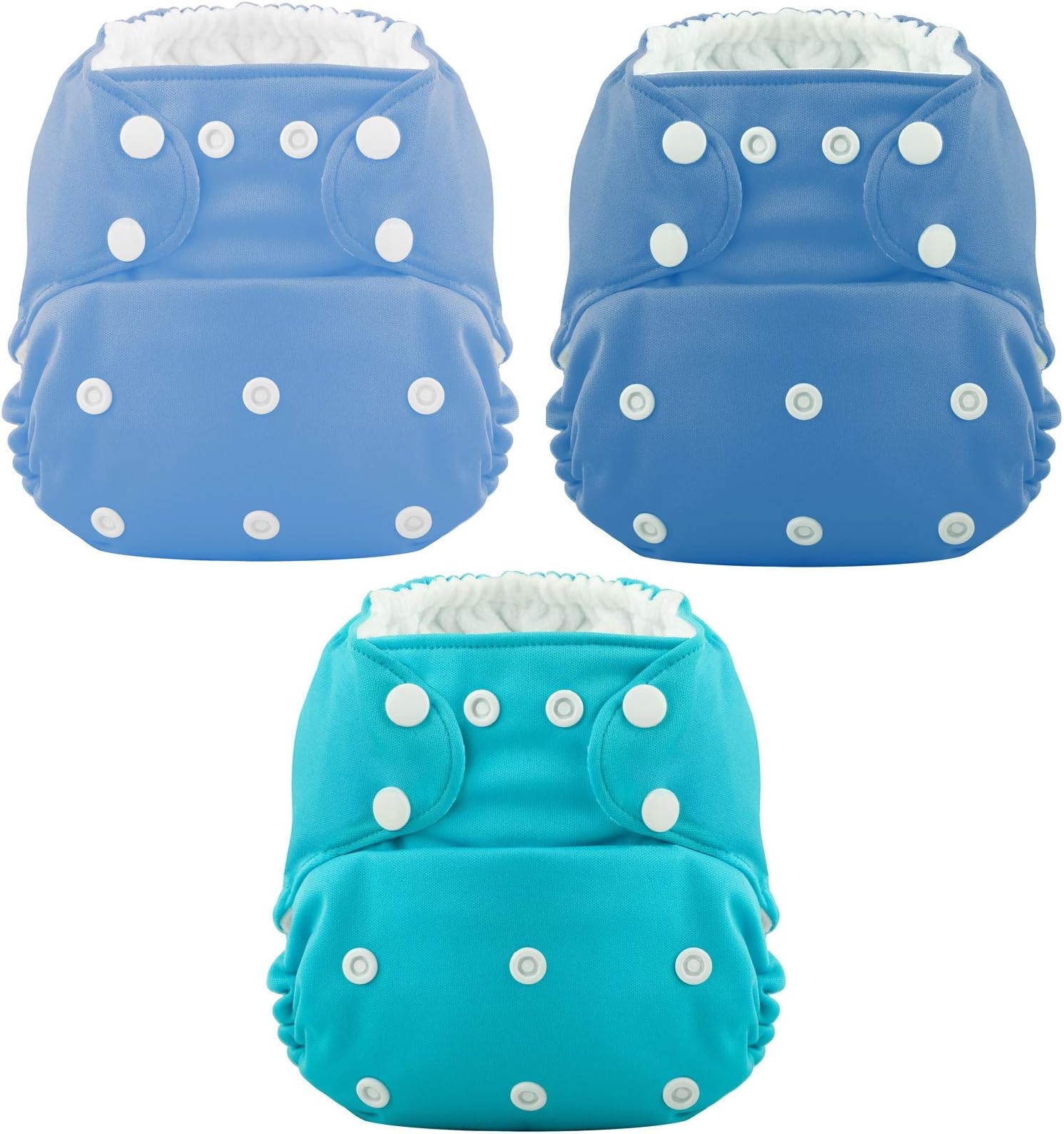 Hero 3-Pack Pocket Cloth Diapers with ONE Active Wick Microfiber Insert Each (3-Pack Boy with Trim Inserts)