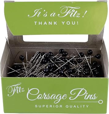 Reliant Ribbon Corp FT-MA1108-MB-U Boutonniere Pins Round Head Box Rd Floral Accessories, 1-1/2 Inch X 250 Pieces, Matte Black