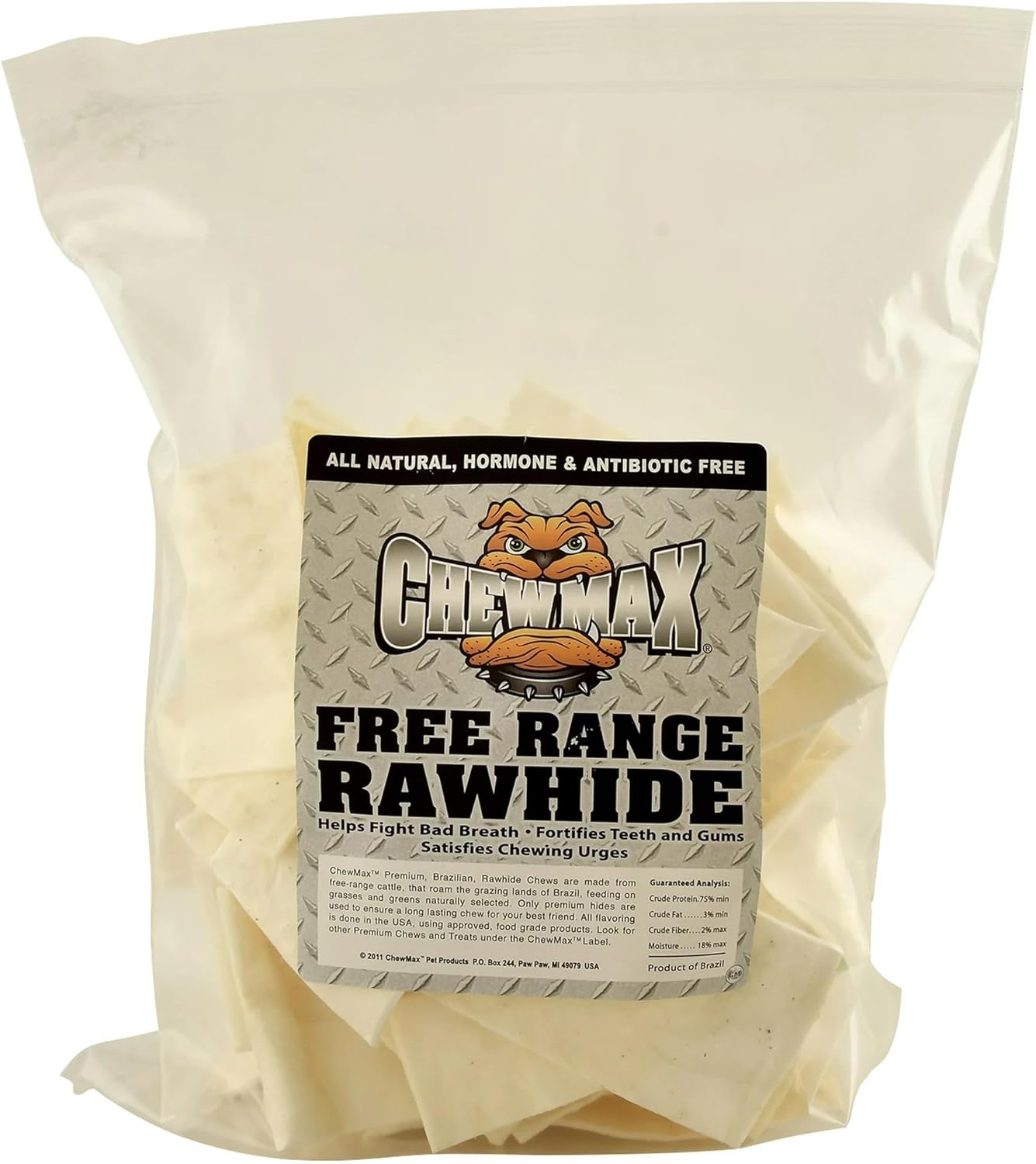 CHEWMAX Free Range Vanilla Rawhide Chips for Dogs