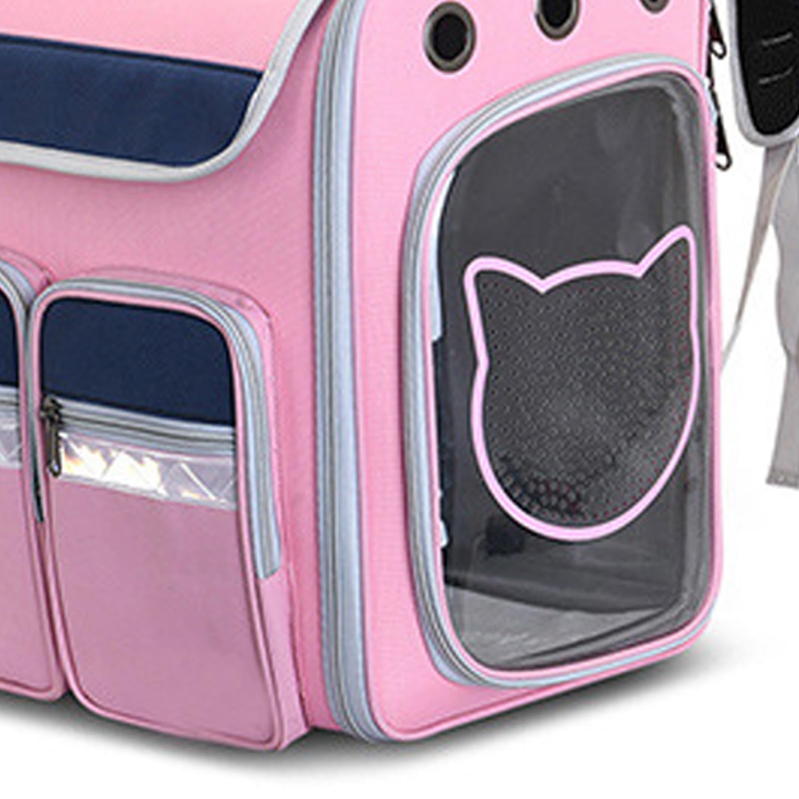 EMUKOEP ZAINO PER ANIMALI DOMESTICI Tracolla Regolabile Traspirante Modello Cartone Animato PER Viaggi di Cani e Gatti, Tessuto Oxford (Senza barra di trazione)