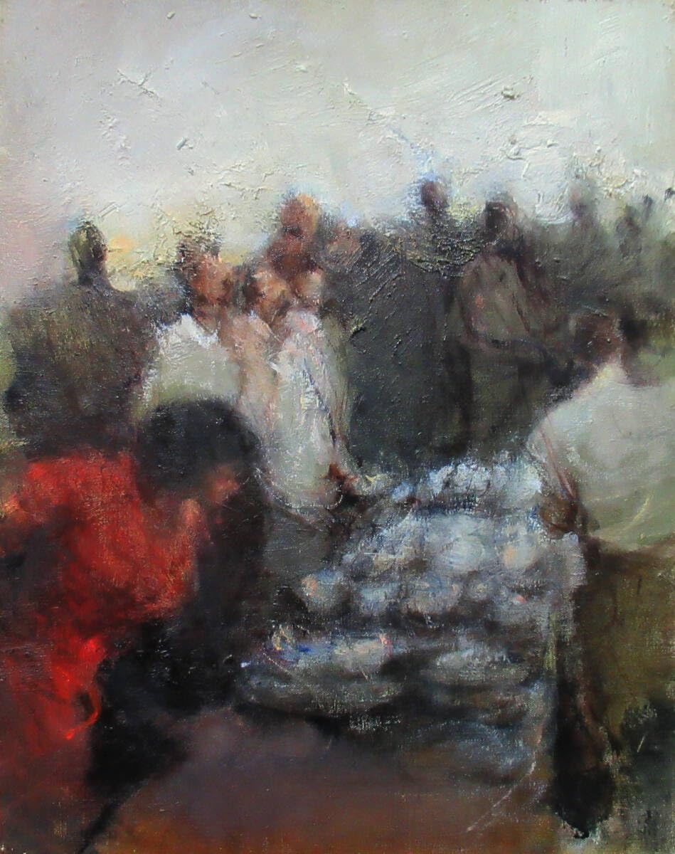 平野 遼 陶器市の女 油彩 絵画 4F 4号 平野 遼 陶器市の女 油彩 絵画 4F 4号 平野 遼 陶器市の