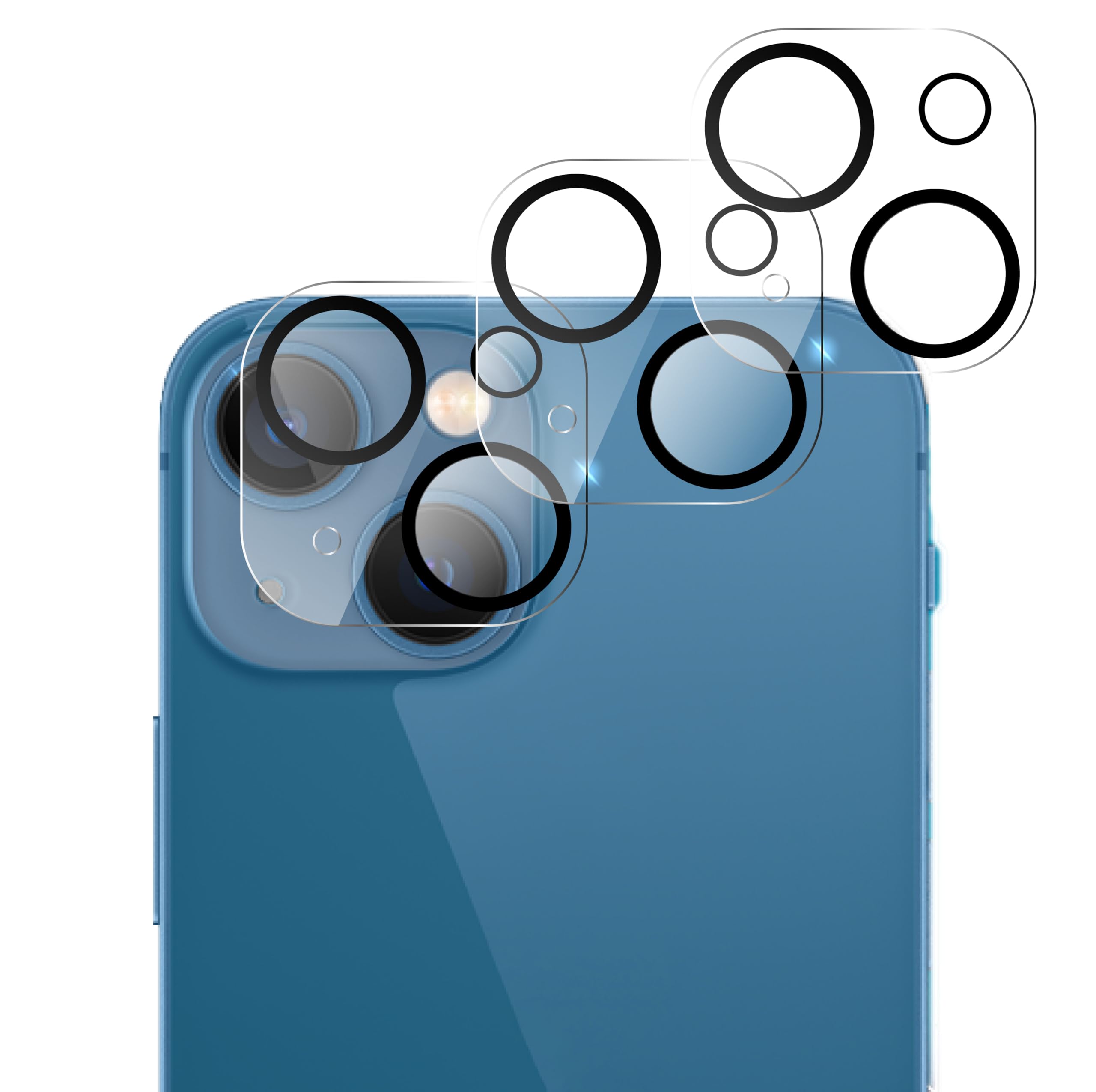 Protector Lente Cámara para iPhone 13 / iPhone 13 Mini [3 Piezas] Vidrio Cristal Templado Cámara Trasera