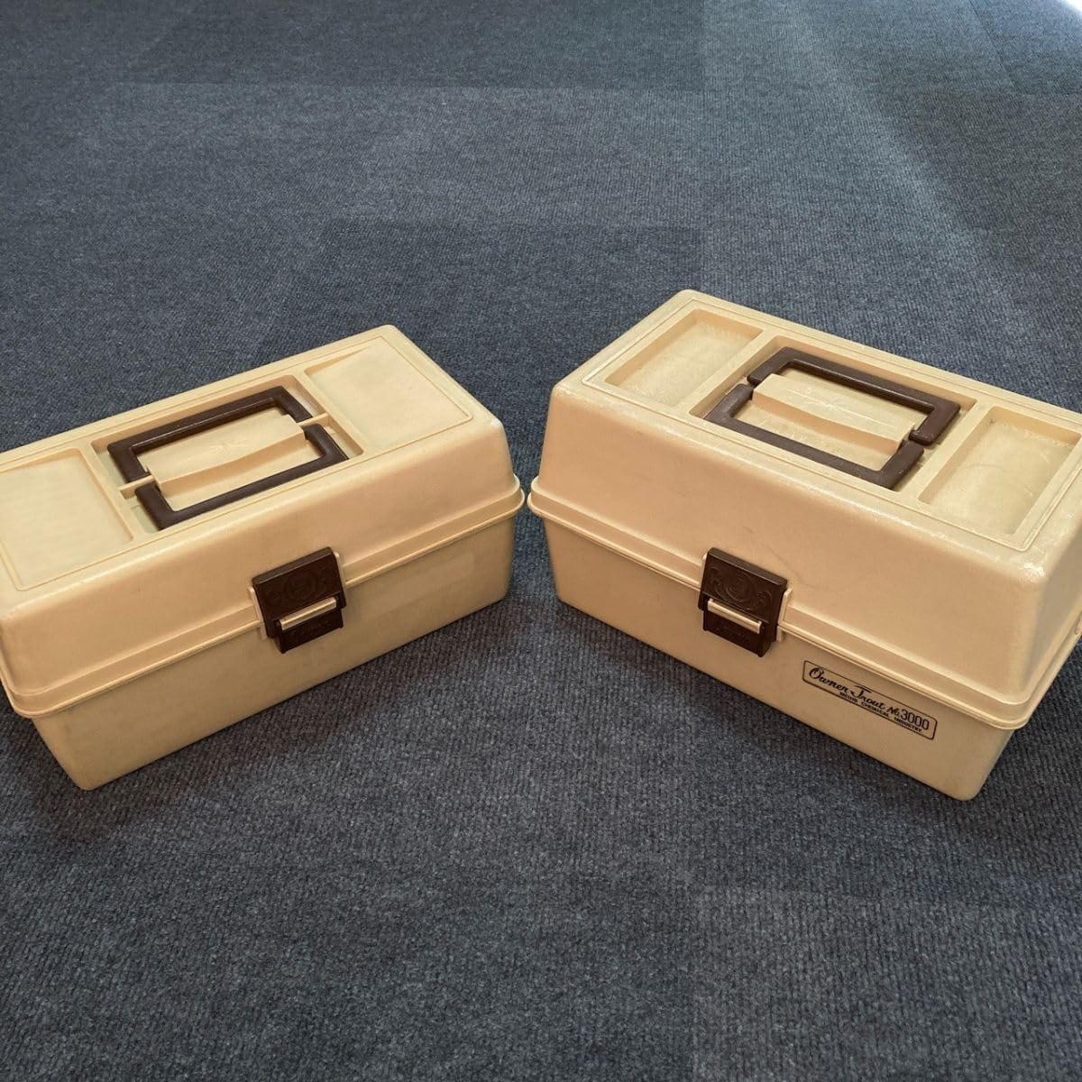 810013 明邦 オーナートラウト 2000 &amp; 3000 タックルボックス セット オールド品 owner trout 