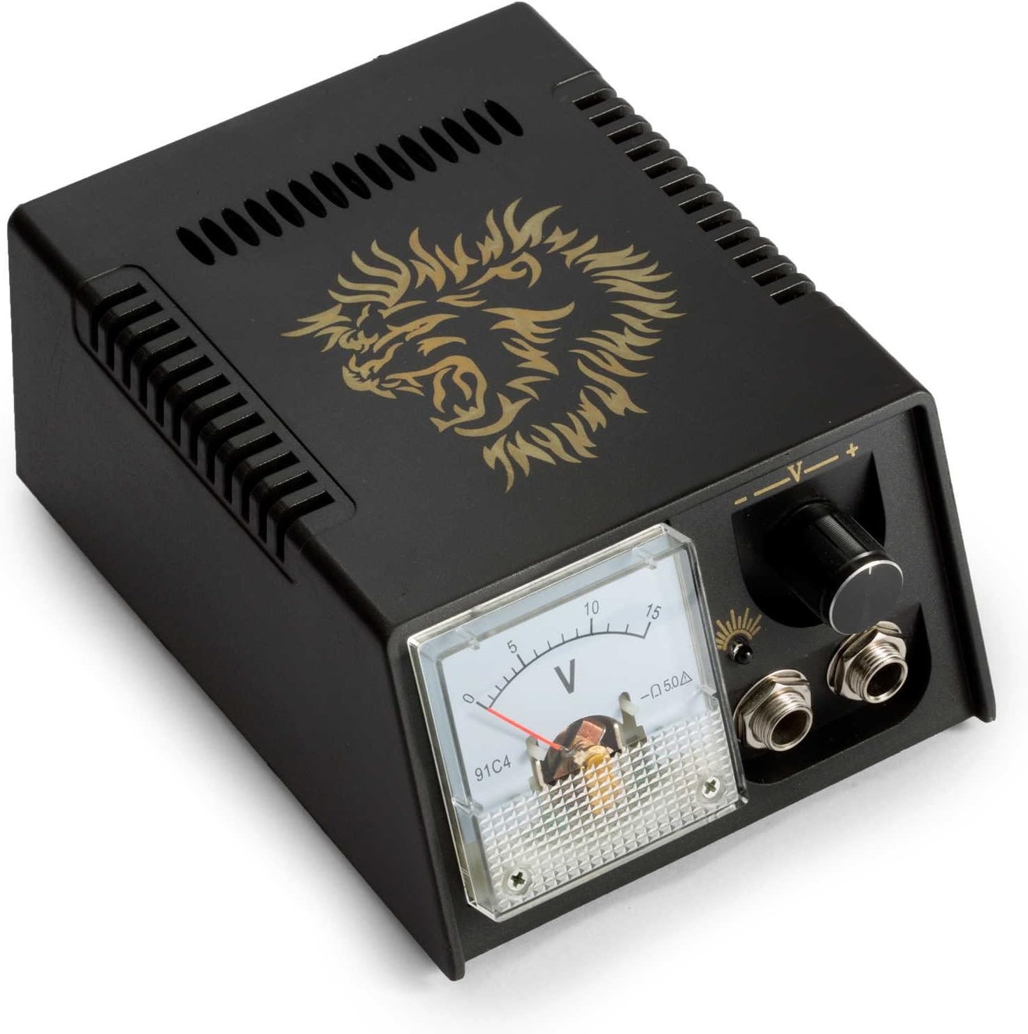 AmeriVolt Analog Lion Tattoo Power Supply Kit w/Flat Foot Pedal & Clip Cord