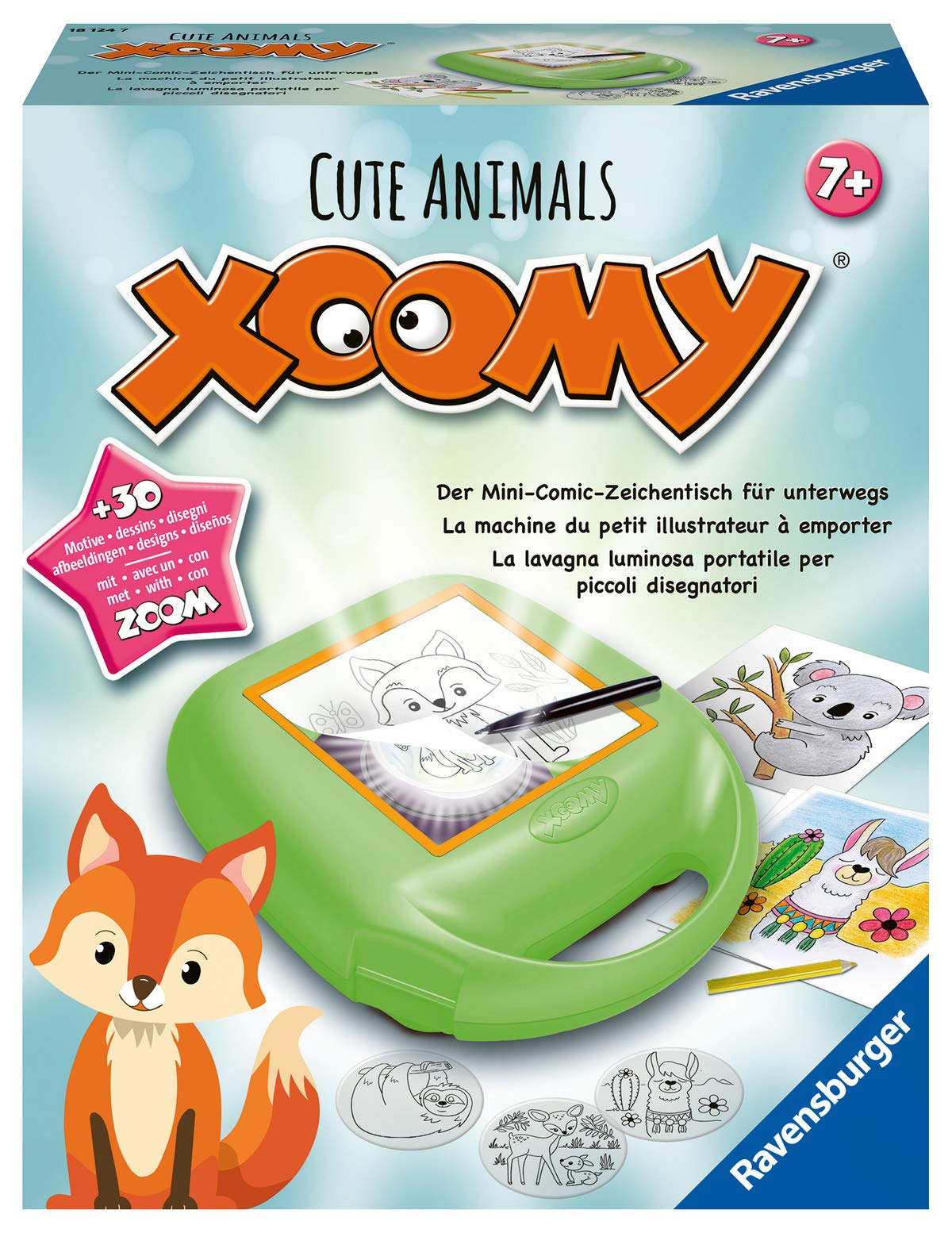 Ravensburger Xoomy Midi Cute Animals 18124 - Geschichten und süße Tiere zeichnen Lernen. Kreatives Zeichnen und Malen für Kinder ab 7 Jahren