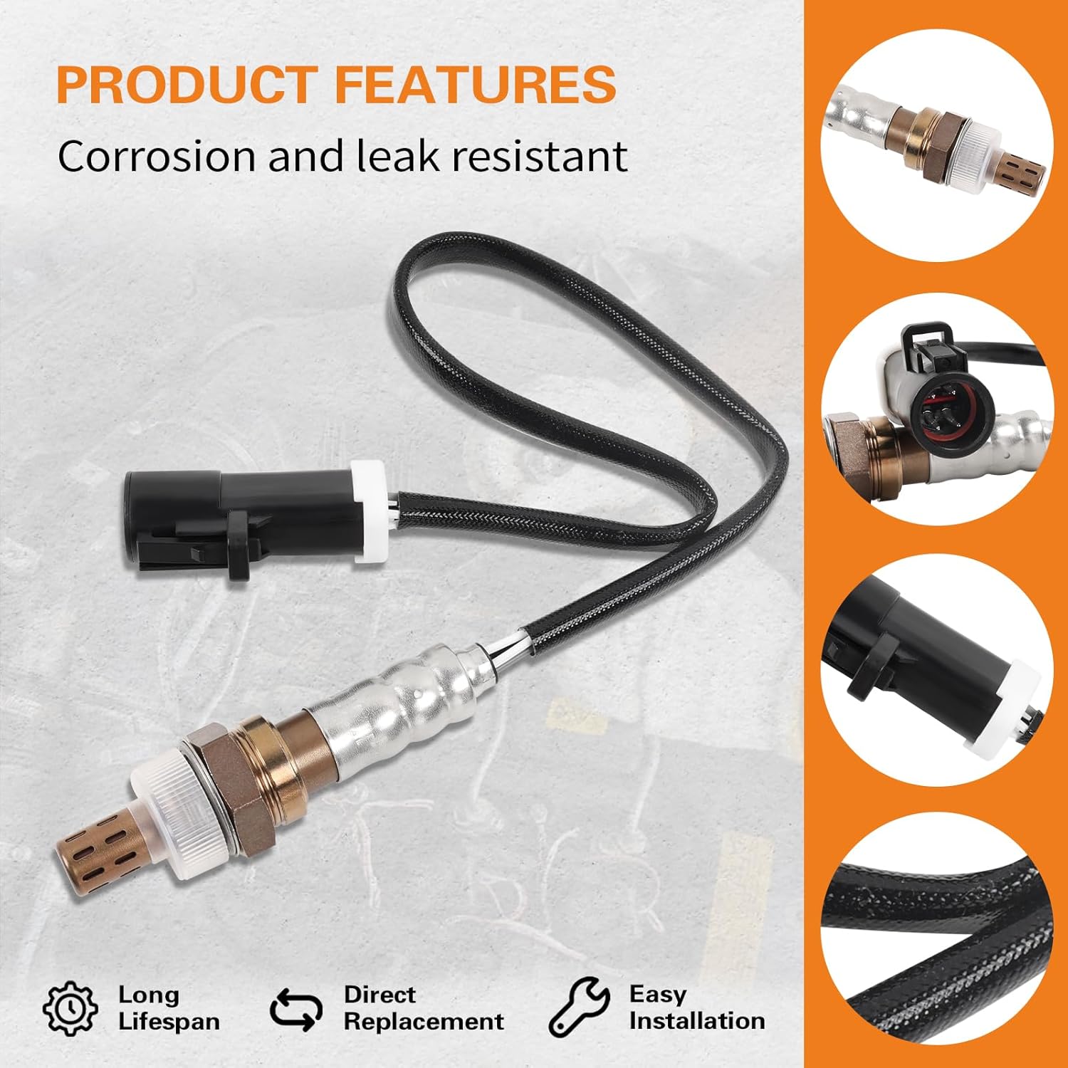 4Pcs Oxygen Upstream and Downstream O2 Sensor Compatible with 1990-2014 F150 F250 F350 OE#15717, 15716, 15718, 15719