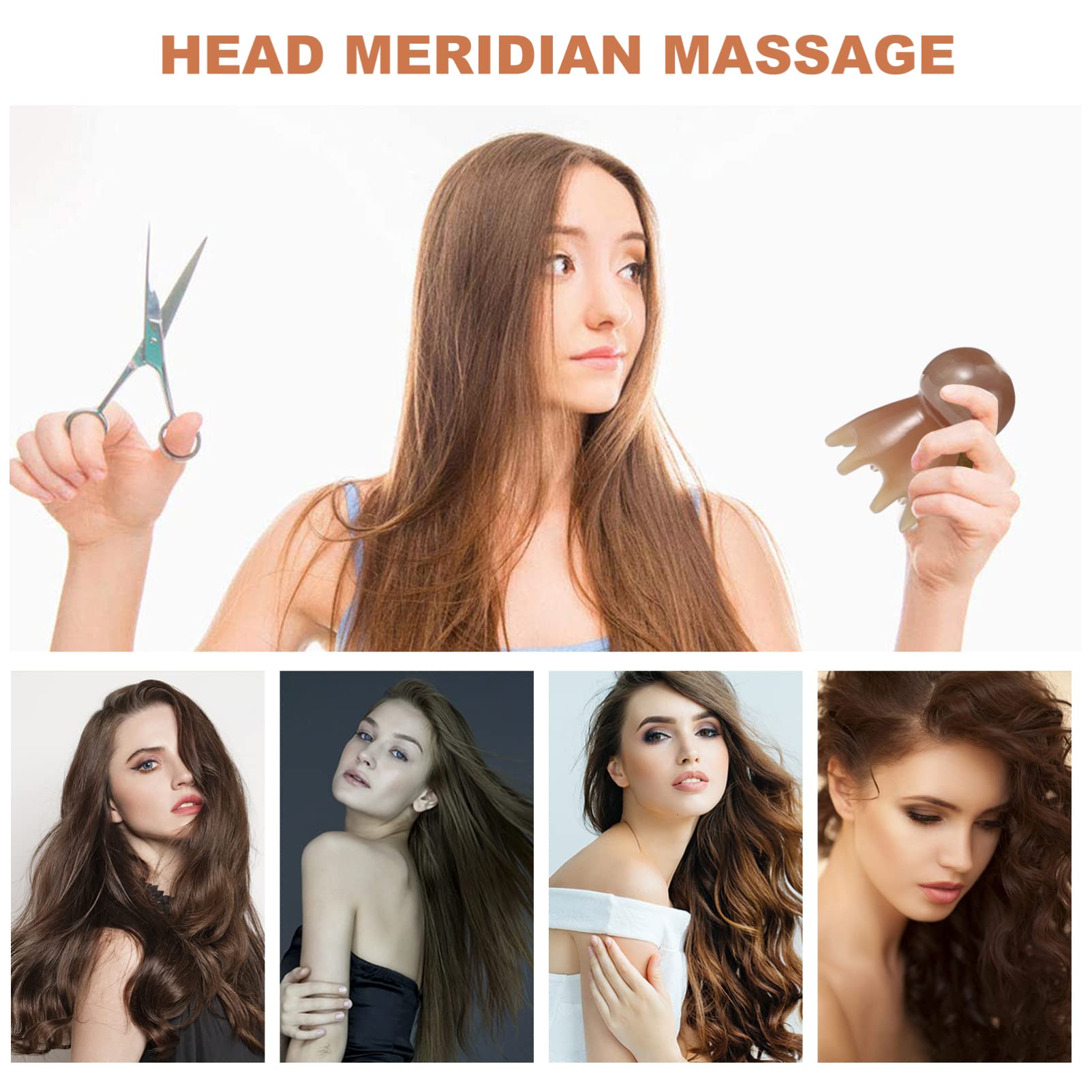 Baluue Massagekamm Aus Yakhorn Für Haarpflege Und Kopfhautmassage Antistatischer Kamm Mit Schabemassagefunktion Langlebiges Naturprodukt