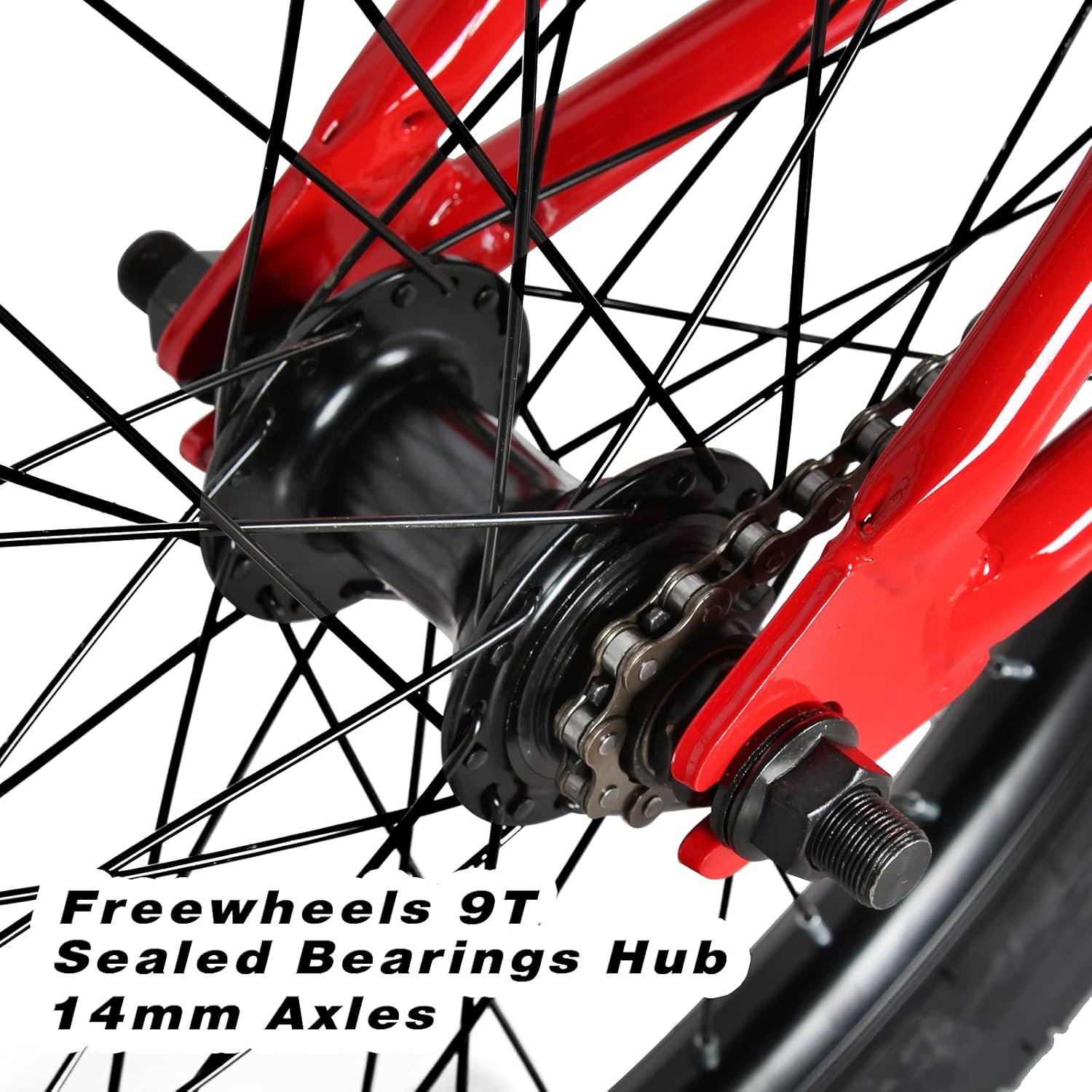 MICARGI Maze Cape Sidewalk BMX Bike, 20-inch Wheels, Hi-Ten Steel Frame, Micro Drive 25x9T BMX Gearing