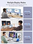 Lemorele Station d'arrimage en aluminium Double HDMI, 11-in-1 USB-C Hub à 2 HDMI 4K, Ethernet Gigabit, 4 USB 3.0/2.0, 100W PD,USB-C 3.0,SD/TF Adaptateur multiport de moniteur double pour Lenovo/MacBook/HP/Dell/Acer