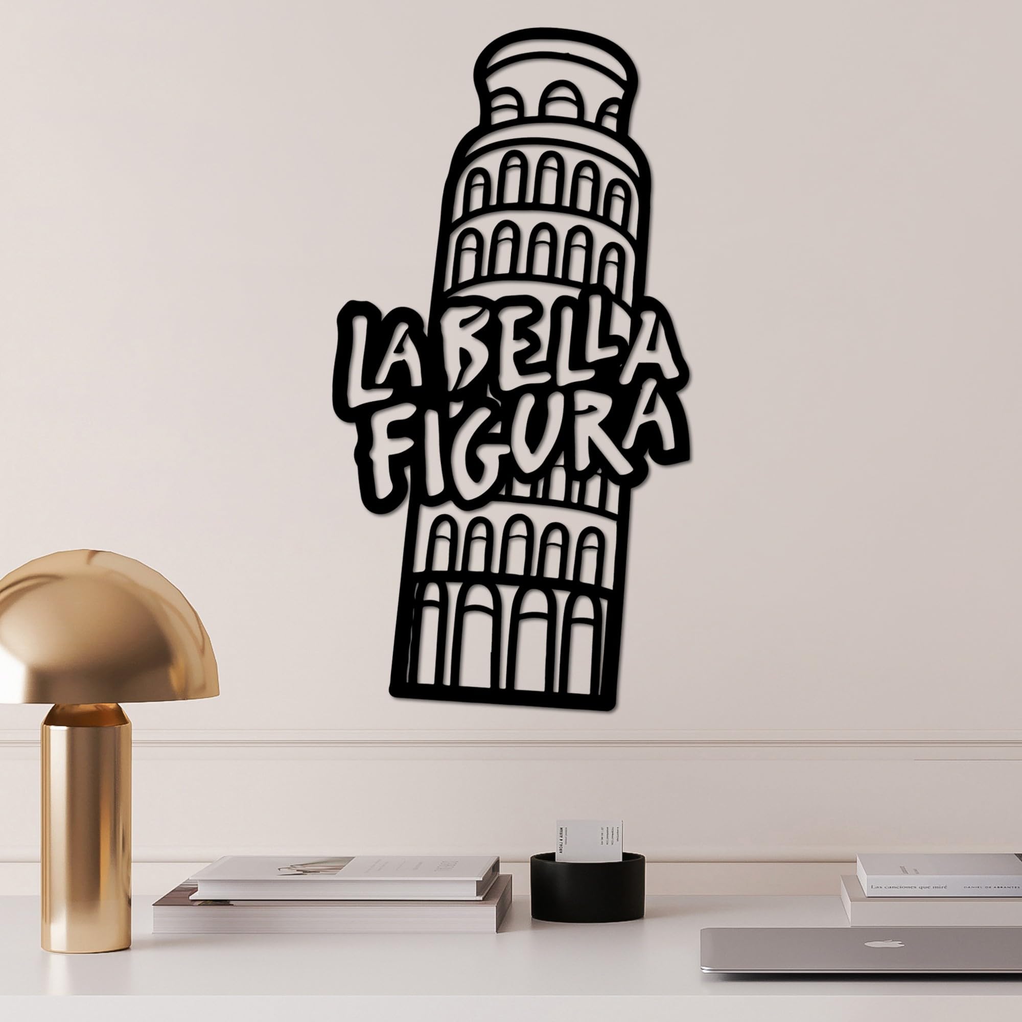 Stylish Black Decorative Metal Wall Accessory, 32 x 60 cm, 100% Metal, 1.5 mm Thickness, Lightweight (0.635 kg), Perfect for Modern Home Decor